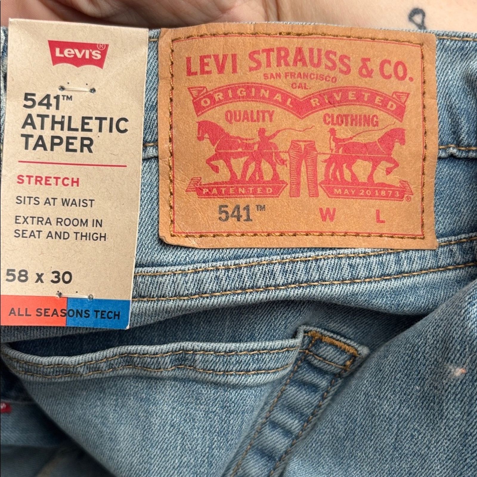 Levi's NWT! LEVI’S 541™ ATHLETIC TAPER MEN'S JEANS SZ 58x30 In Size US 44 / EU 60 - 6 Thumbnail