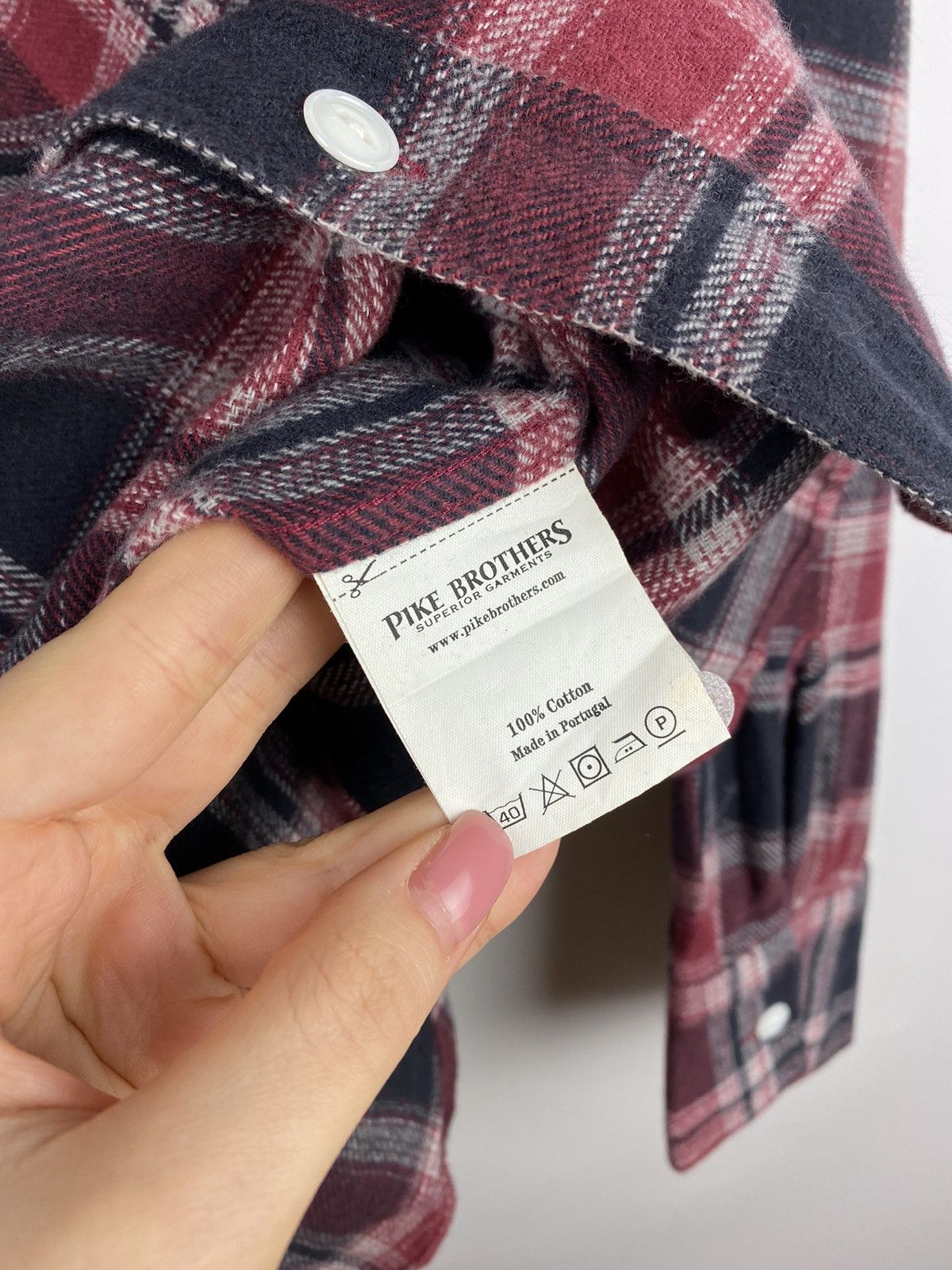 Pike Brothers Pike Brothers men’s long sleeve flannel checked shirt size M Size US M / EU 48-50 / 2 - 12 Thumbnail