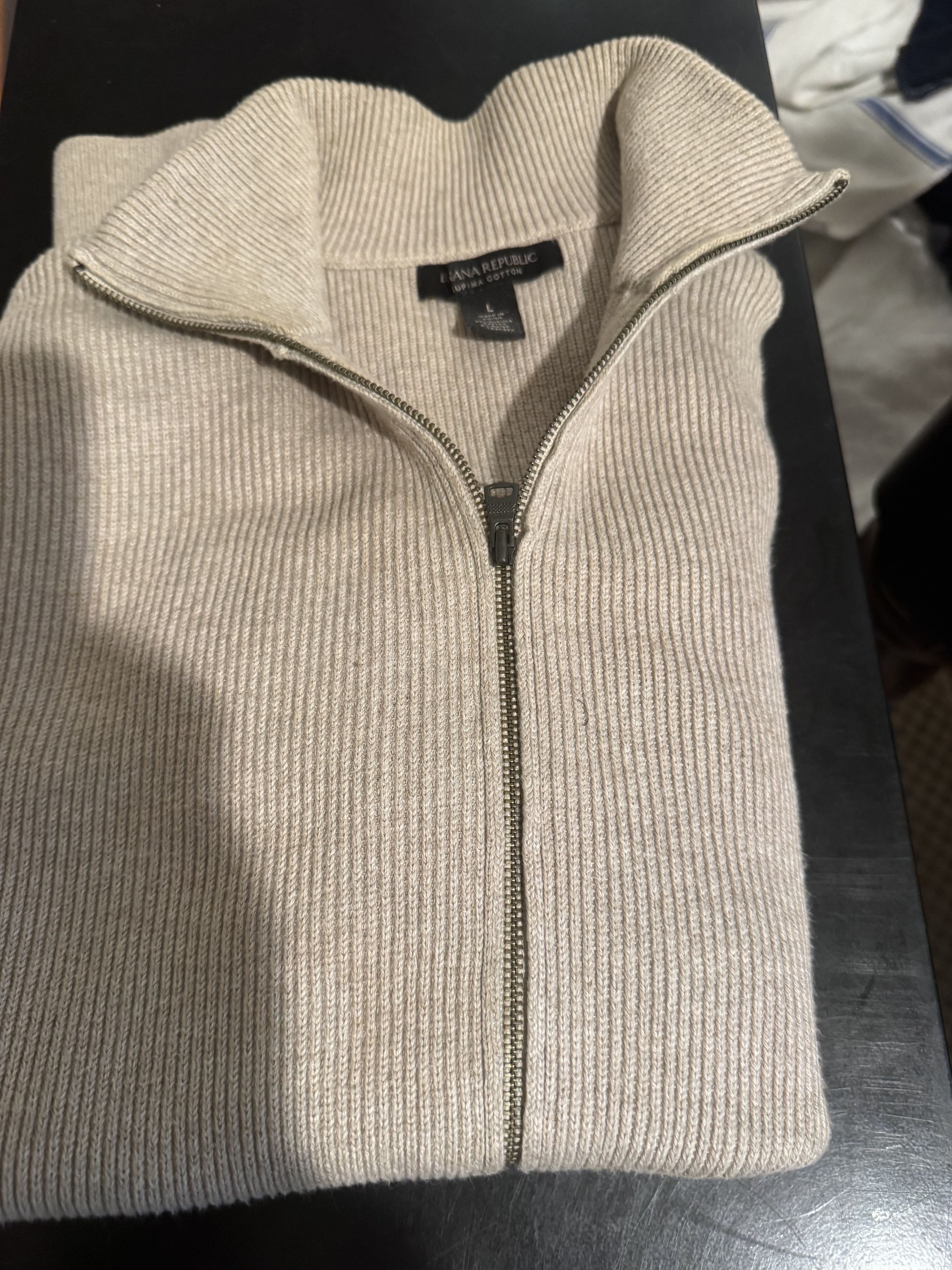 Banana Republic Banana Republic Cotton Beige Sweater. US L Size US L / EU 52-54 / 3 - 2 Thumbnail