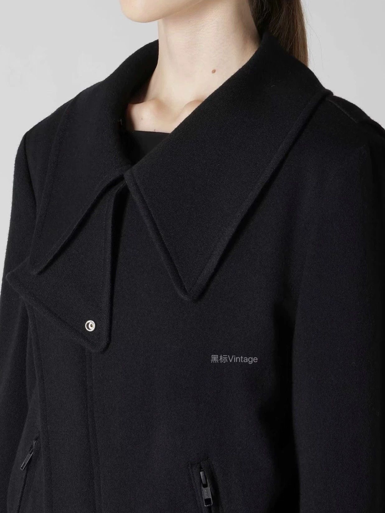 Yohji Yamamoto Y's 24AW 8-Zip Linen-Cotton Moto Jacket Women's Black Size S / US 4 / IT 40 - 3 Thumbnail