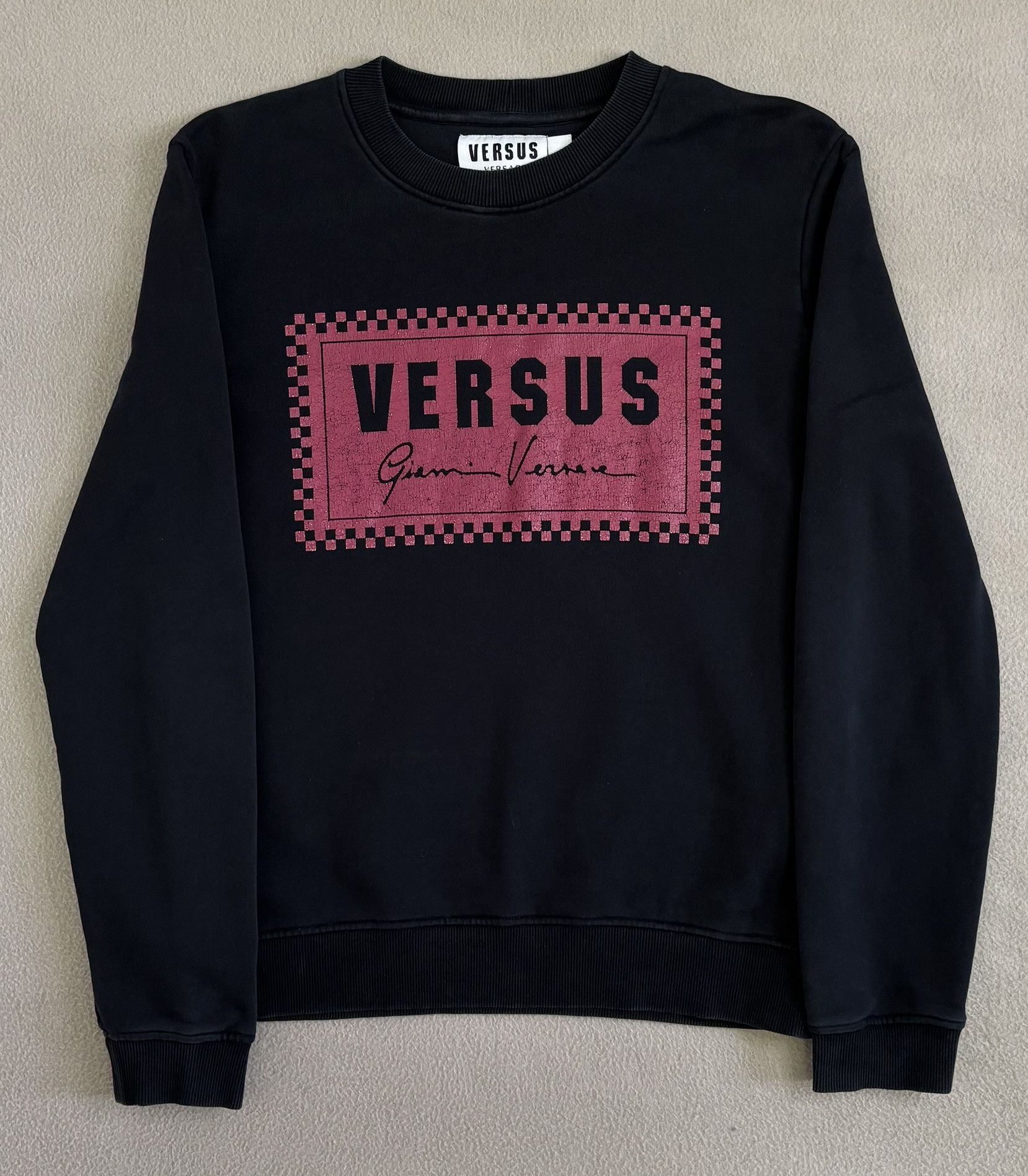 Versus Versace Versus Versace Box Logo Black sweatshirt size XL Size XL / US 12-14 / IT 48-50 - 3 Thumbnail