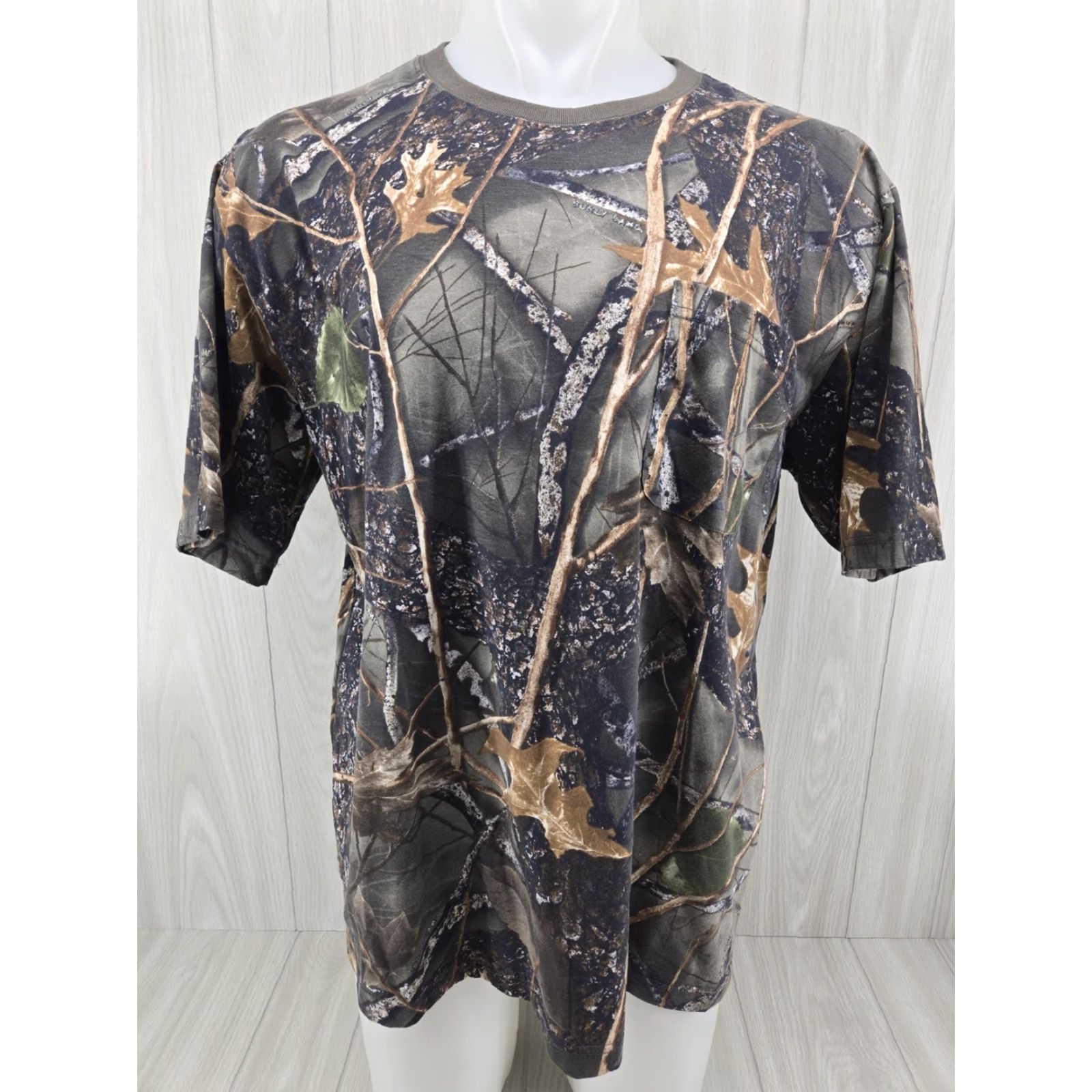 Element VINTAGE WFS Element Gear Burly Shirt Mens XL Camo Pocket T Shirt Camouflage Cotton Short Sleeve Crew Neck Outdoor 90s Mens Size US XL / EU 56 / 4 - 2 Thumbnail