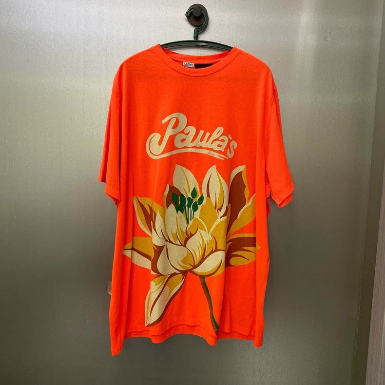 LOEWE Floral Printed Loose Fit Casual T-Shirt Size L