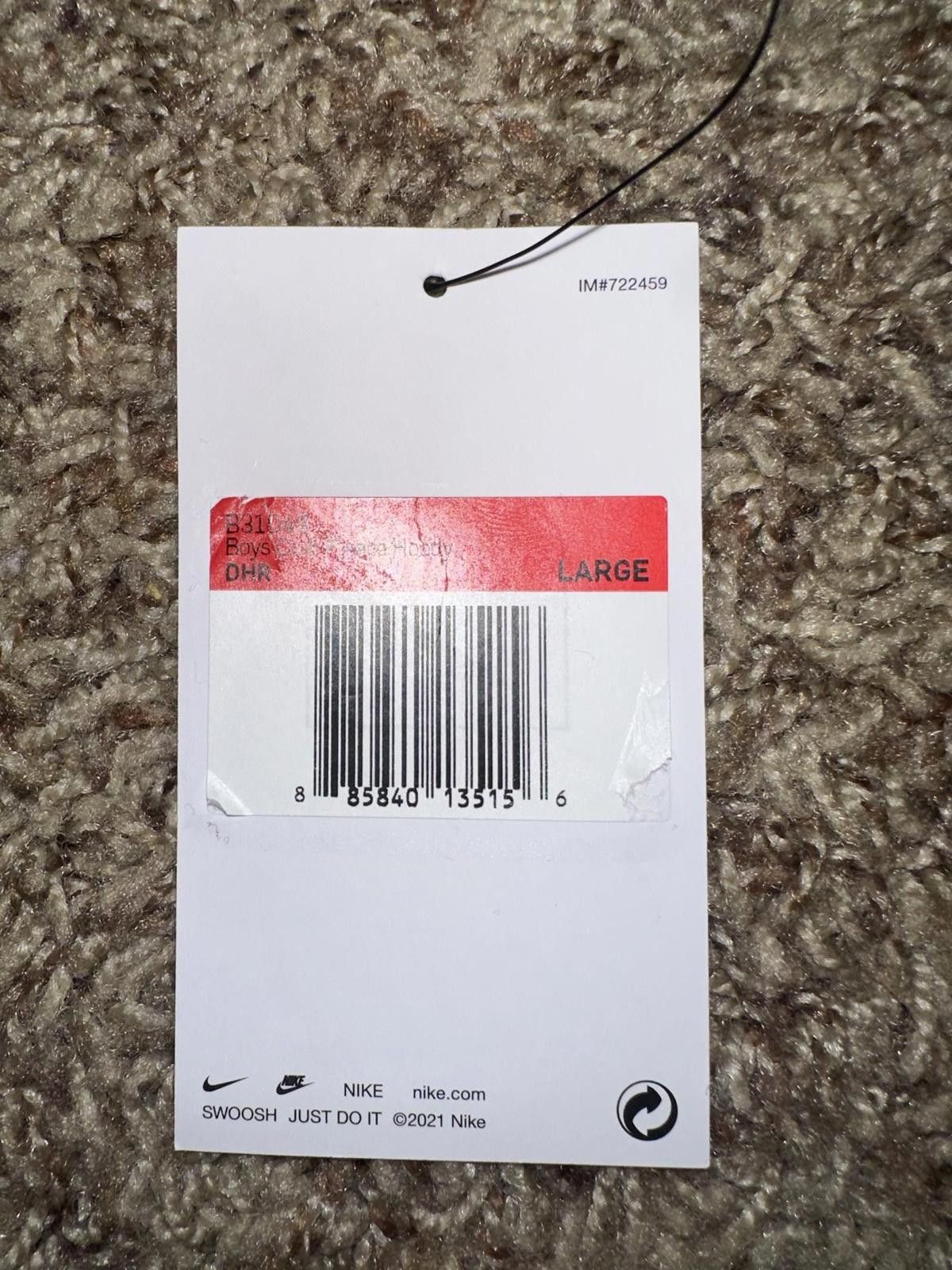 Nike Nike Big Kids (Boy’s) Club Fleece Vollyball Grey Hoodie Size US L / EU 52-54 / 3 - 8 Thumbnail