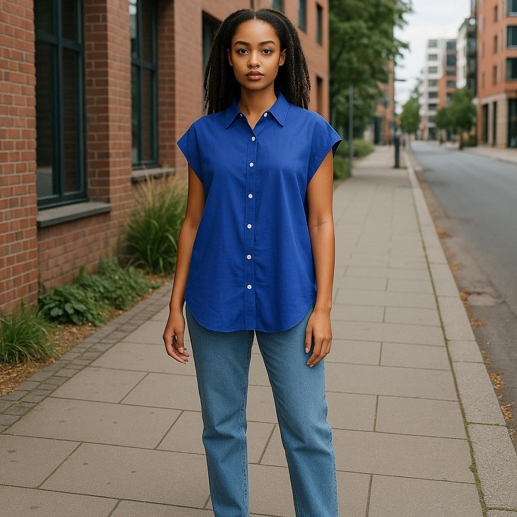 Nordstrom Nordstrom Blue Button Down Shirt Size S / US 4 / IT 40 - 1 Thumbnail