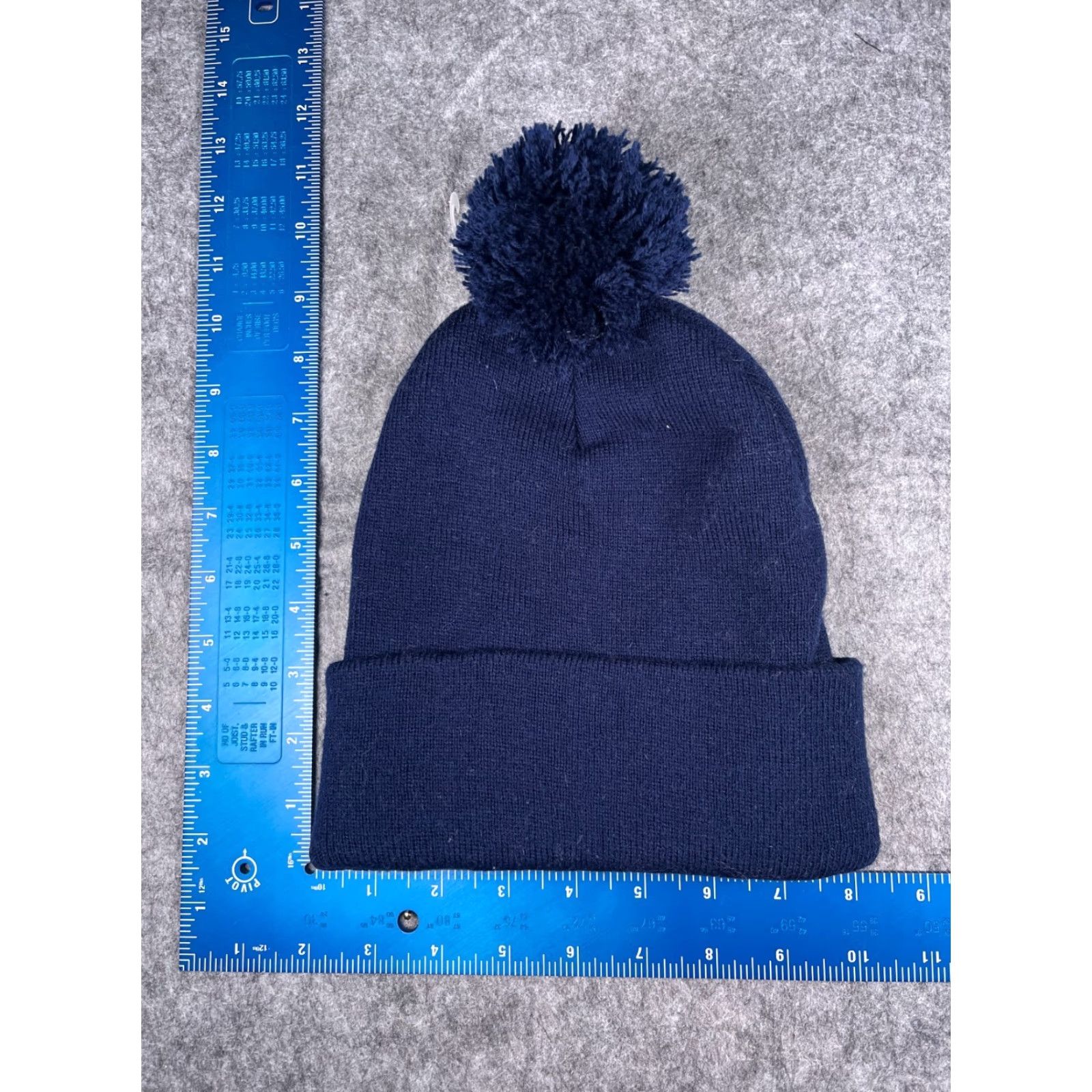 Vintage Promotional Headwear Beanie Adult One Size Blue Knit 100% Acrylic Pom Ski Breweries Unisex Size ONE SIZE - 5 Thumbnail