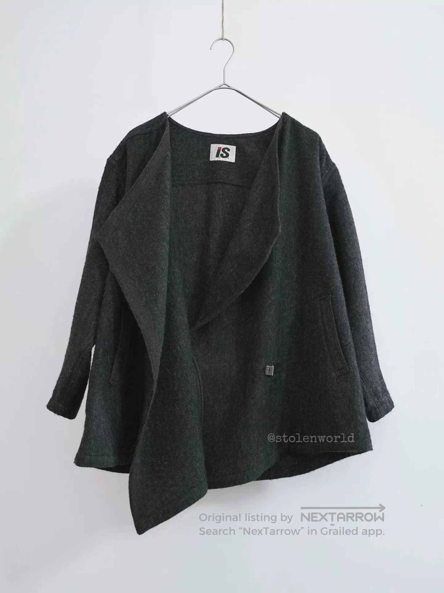 Issey Miyake 80s Issey Miyake Wool Coat with Iron Fastening. Size M / US 6-8 / IT 42-44 - 8 Thumbnail