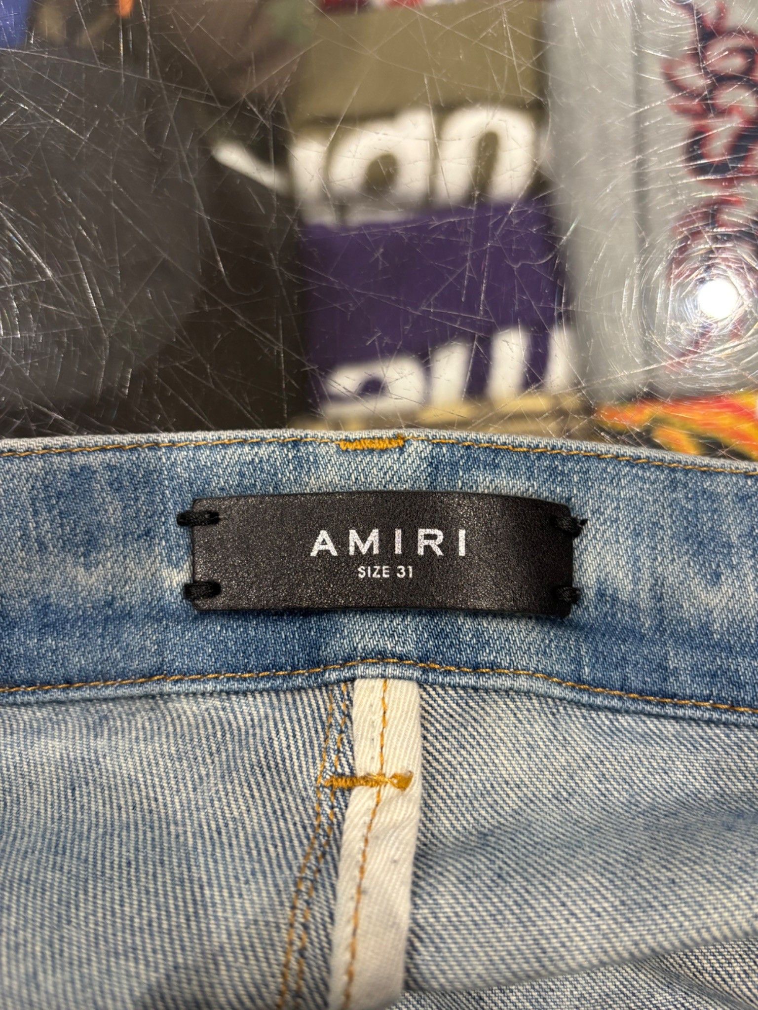 Amiri Amiri Blue Distressed Skinny Jeans Size US 31 - 4 Thumbnail