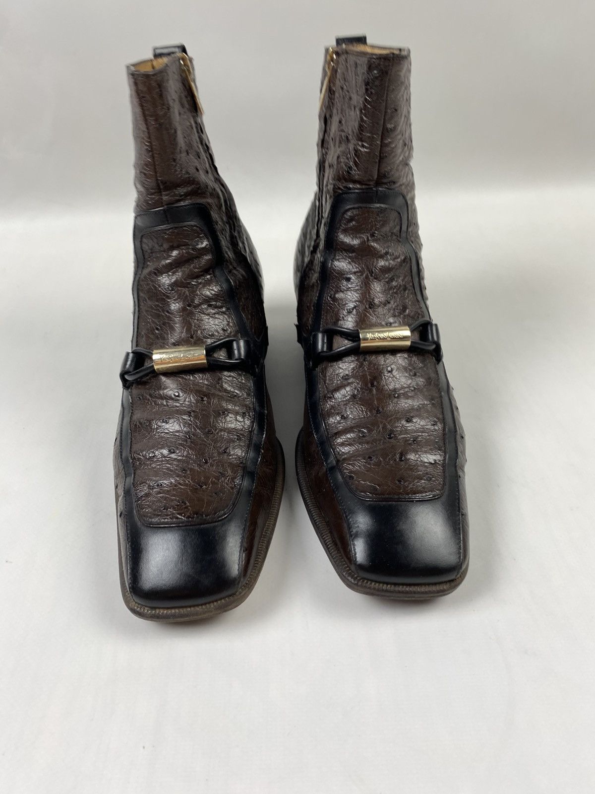 Yves Saint Laurent Archive Yves Saint Laurent Ostrich Skin Heavy Boots Size US 8 / EU 41 - 3 Thumbnail