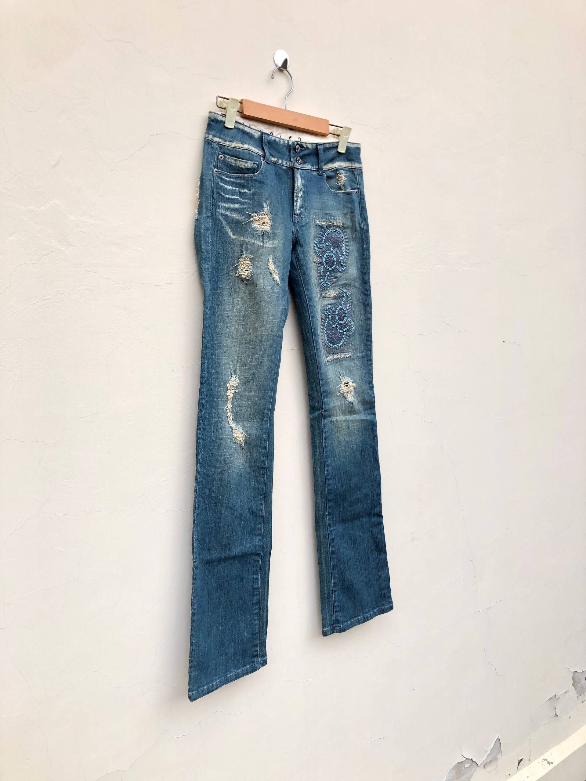 If Six Was Nine 2000s Patchwork Distressed Vkei Y2k Japanese Archive Size US 27 - 6 Thumbnail