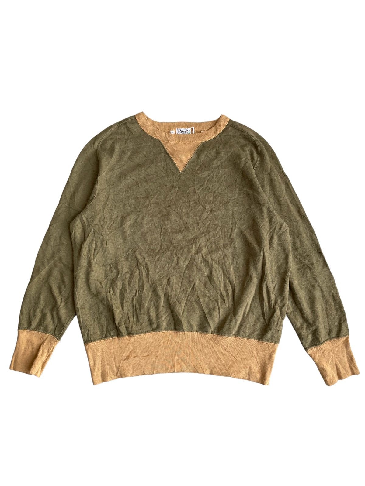 Levi's Vintage Clothing Vtg 1950s LVC Olive Bay Meadows Double V Two Tones Sweater Size US M / EU 48-50 / 2 - 3 Thumbnail