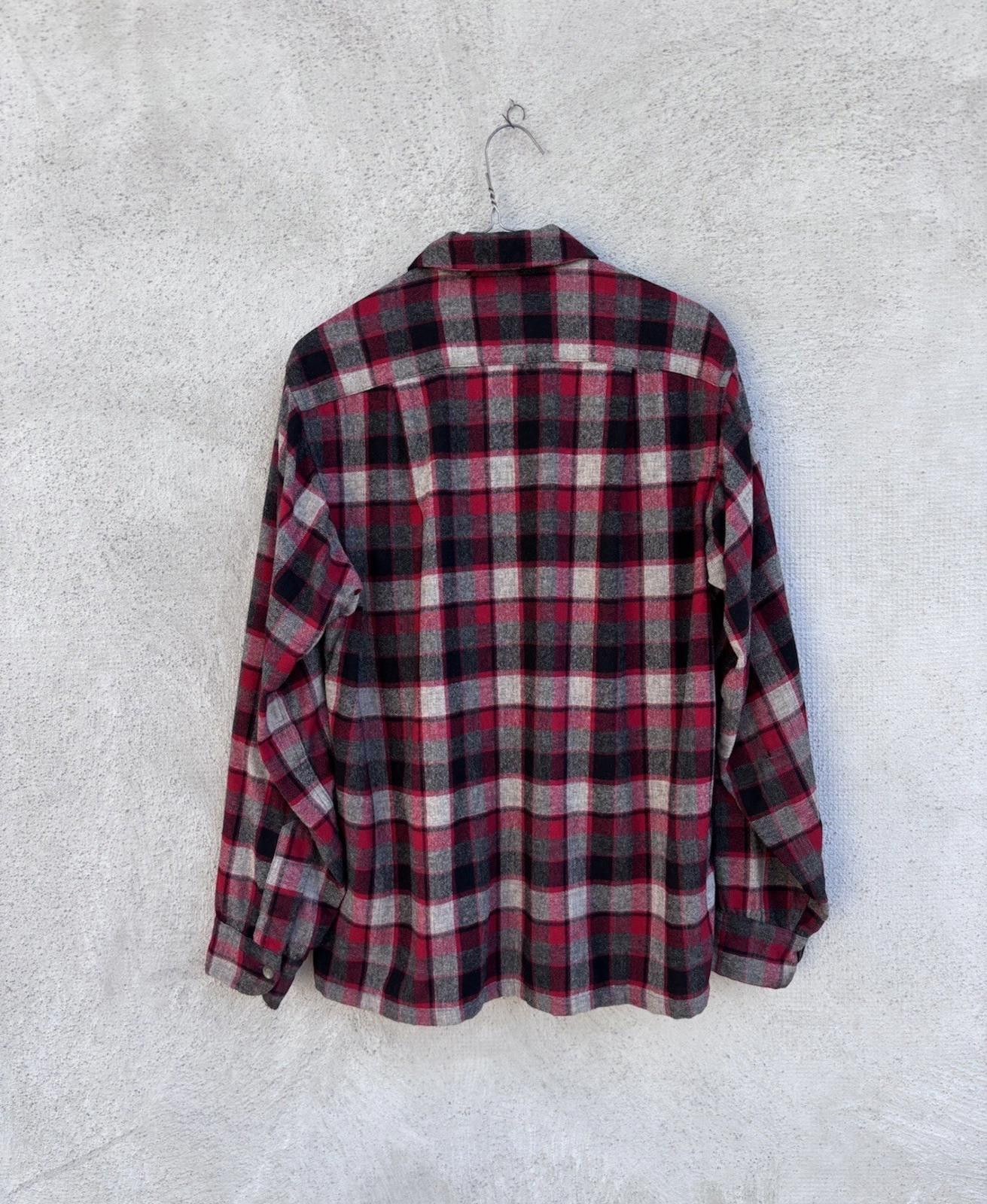 Pendleton × Vintage Vintage 1960s Pendleton Wool Board Shirt Mens M Shadow Plaid Size US M / EU 48-50 / 2 - 6 Thumbnail