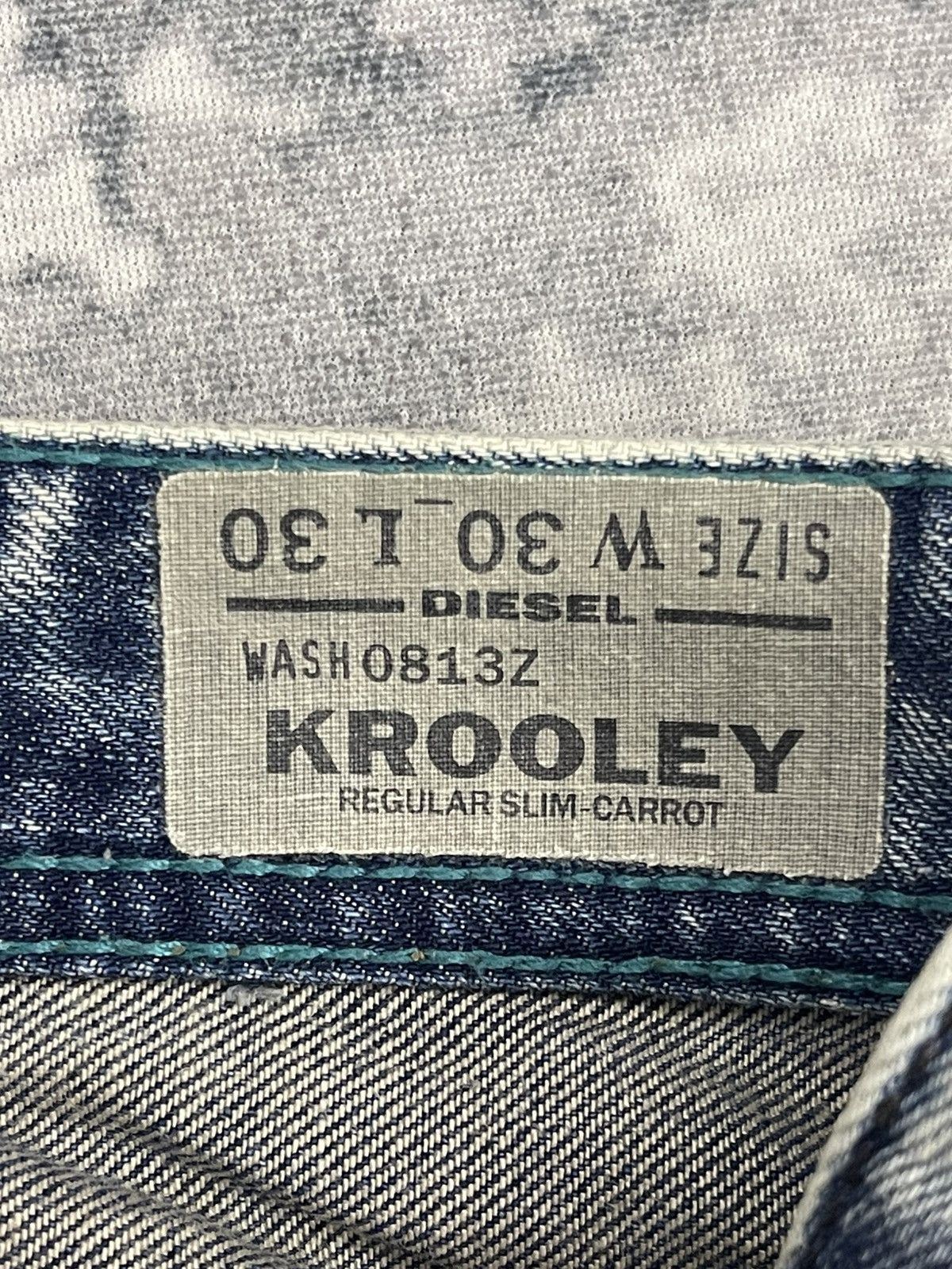 Diesel Diesel Krooley 0813Z Regular Slim-Carrot Distressed Jeans Size US 30 / EU 46 - 7 Thumbnail