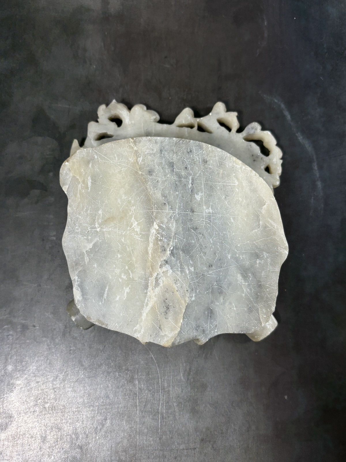 Vintage Carved Vintage Stone Ashtray Chinese Alabaster Soapstone 60s Size ONE SIZE - 14 Thumbnail