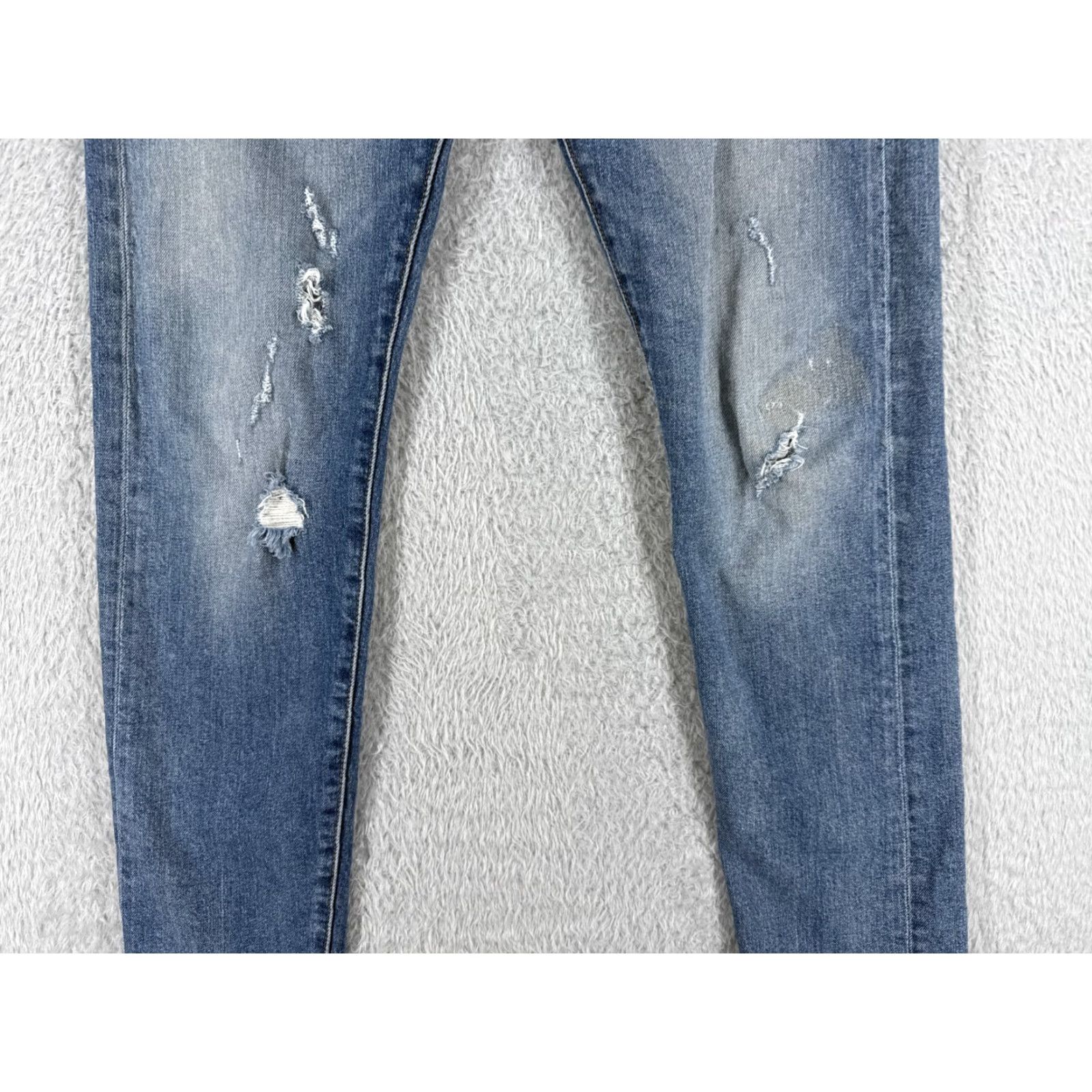 Levi's Levi's Jeans 512 Men Jeans Regular 33x32 Blue Denim Distressed Cotton 5-Pocket Skinny Vintage: No Adult Mens Size US 33 - 3 Thumbnail