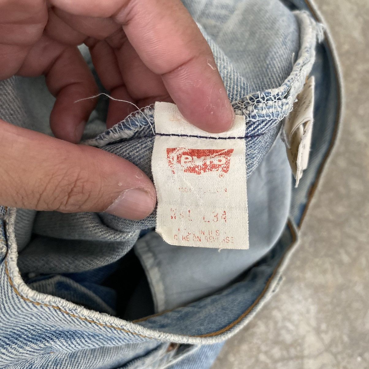 Levi's Vintage 90’s Levis 501 x Dorobo Nikki Printed Blue Jeans Size US 30 / EU 46 - 20 Thumbnail