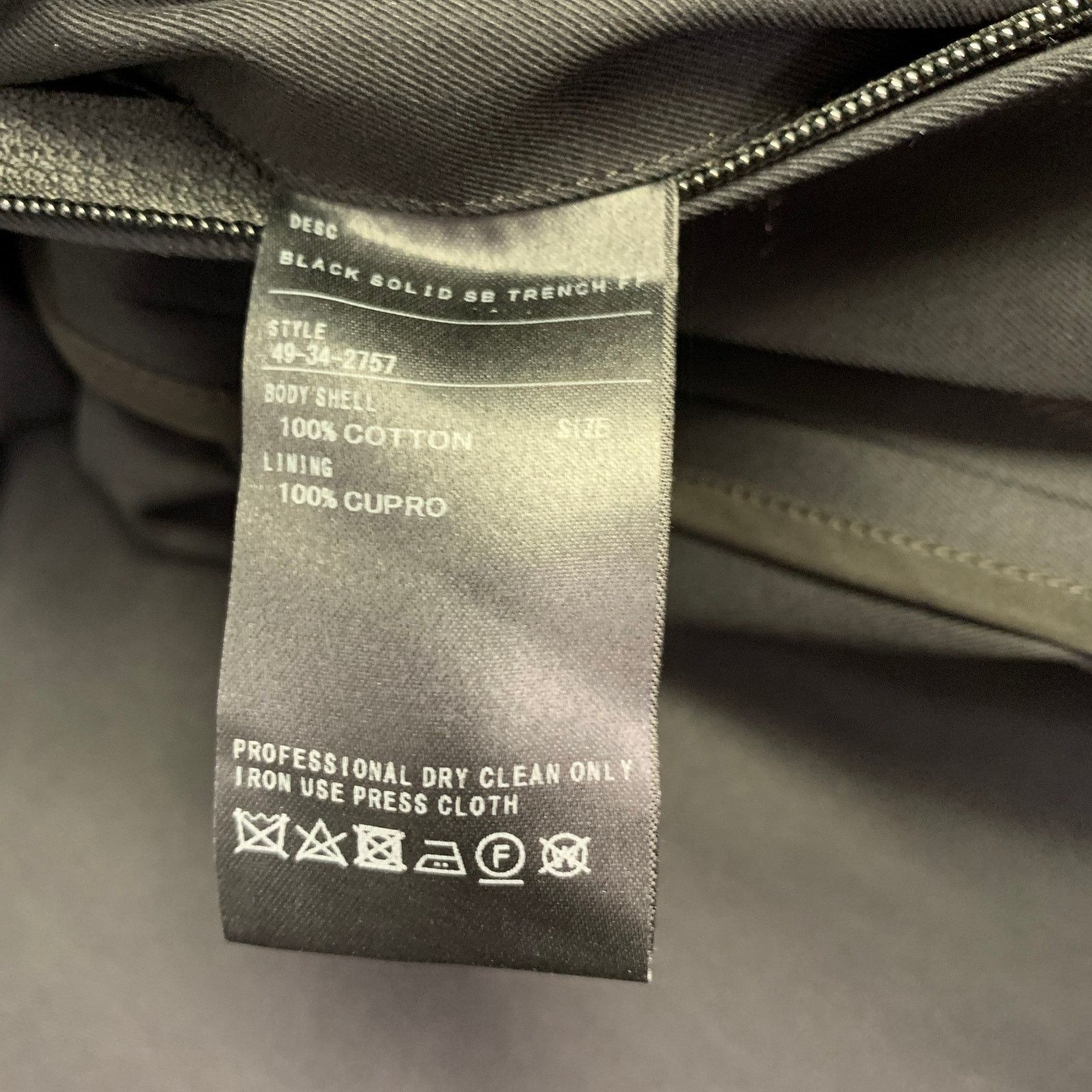 Barneys New York Size 46 Black Cotton Hidden Buttons Trench Coat Size US XL / EU 56 / 4 - 9 Thumbnail