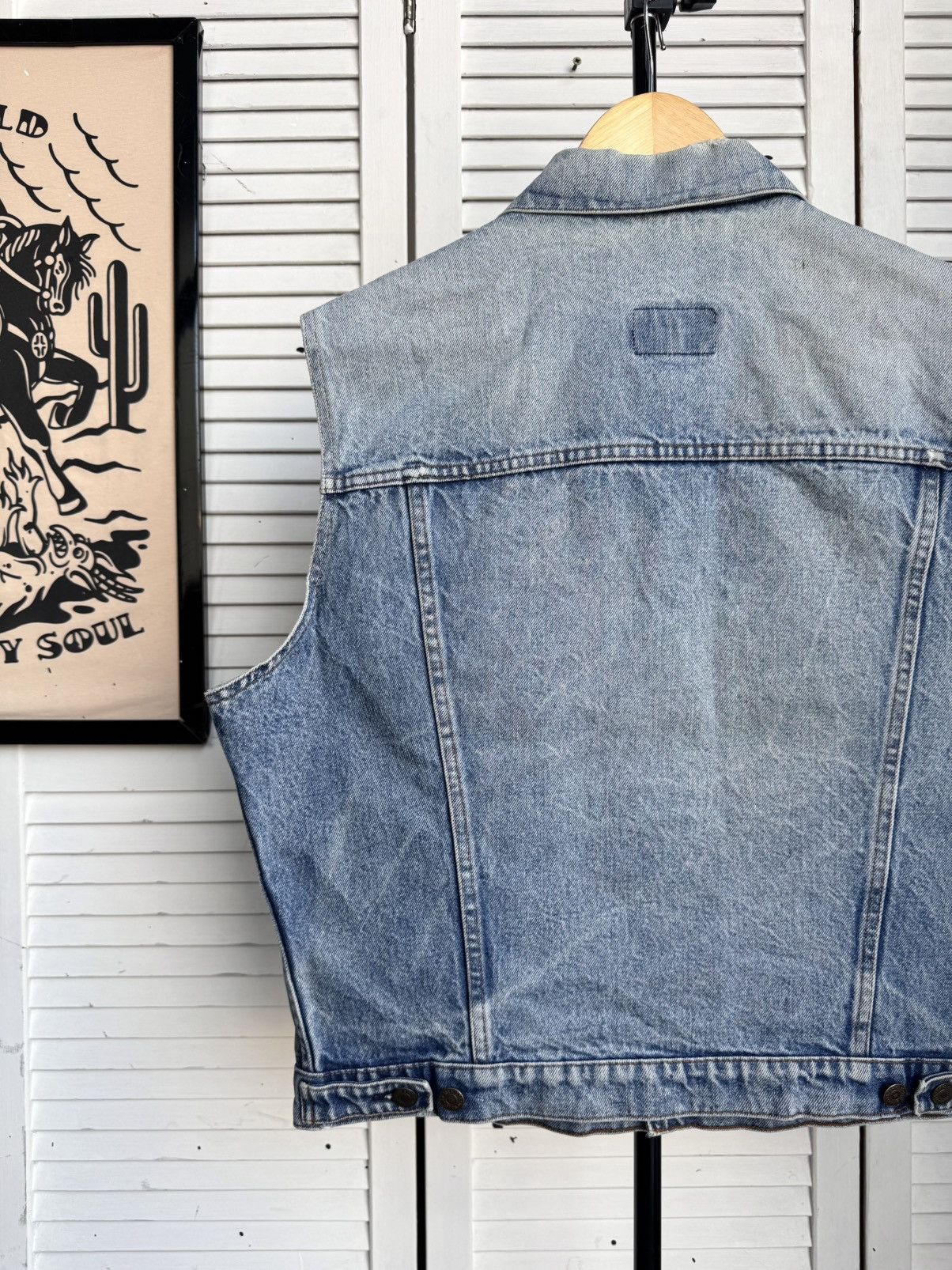 Levi's Vintage Clothing Levis Vintage 80s Orange Tab Denim VestTrucker Jacket Size US L / EU 52-54 / 3 - 10 Thumbnail
