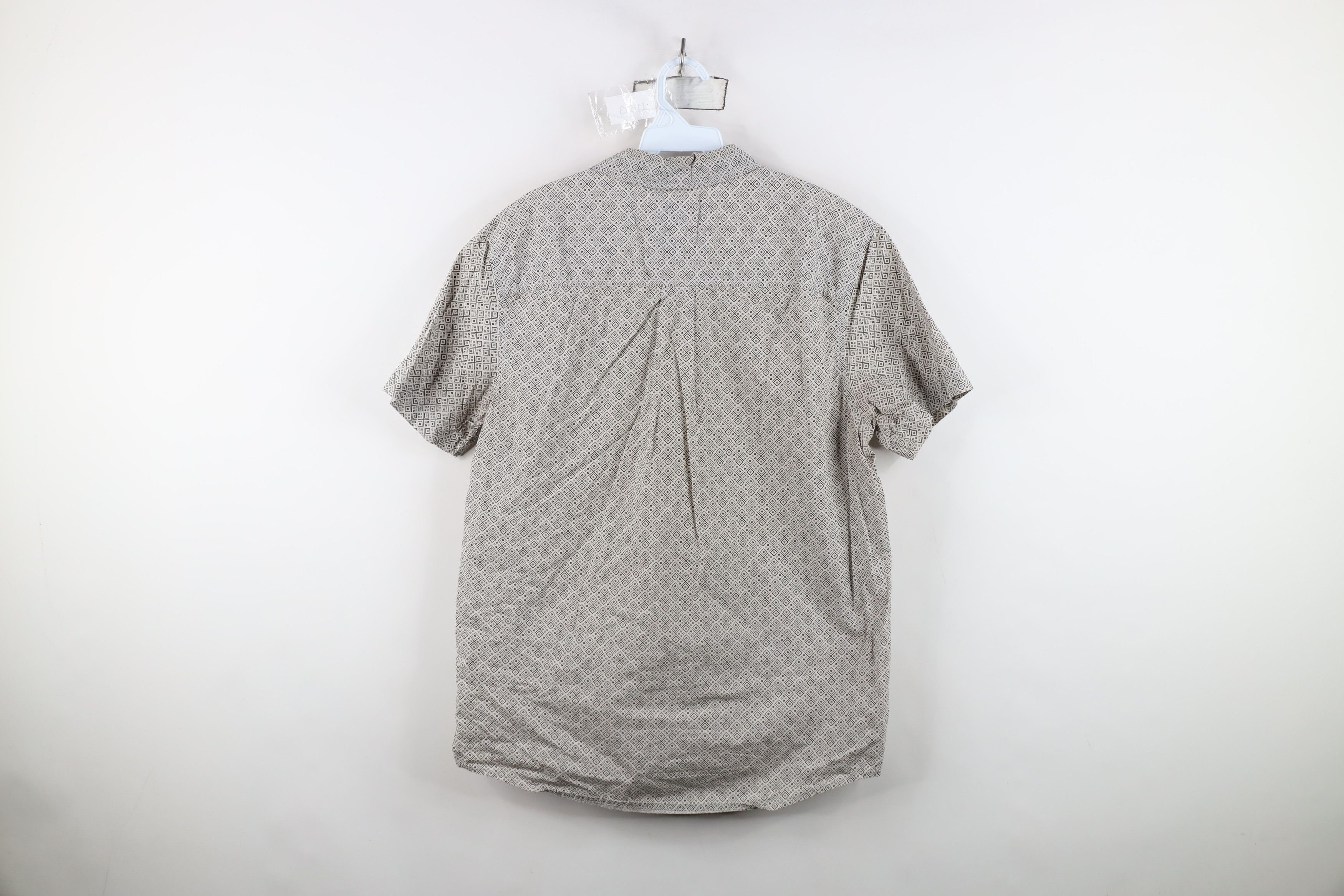 Prana prAna Geometric Diamond Short Sleeve Collared Button Shirt Size US M / EU 48-50 / 2 - 11 Thumbnail