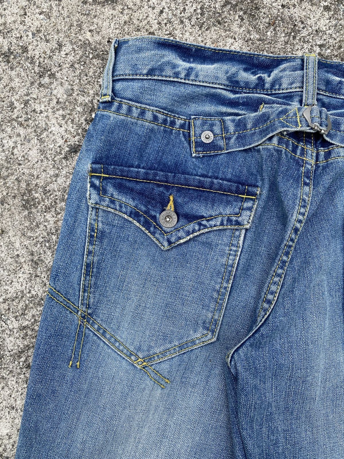 Japanese Brand × Tornado Mart Purple & Yellow Japan Patches Flare Jeans Size US 30 / EU 46 - 11 Thumbnail