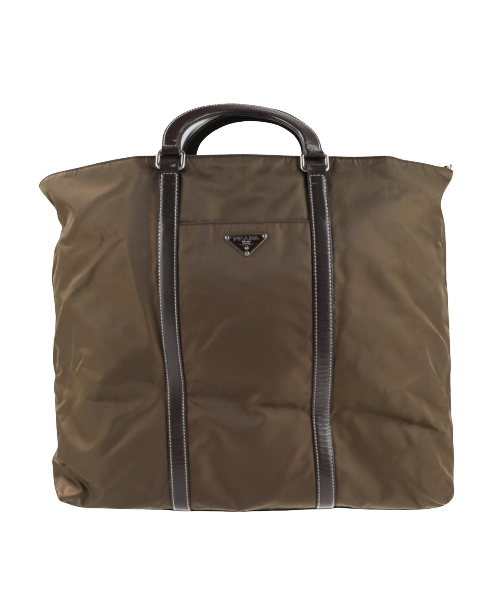image of Prada Khaki Synthetic Shoulder Bag, Women's