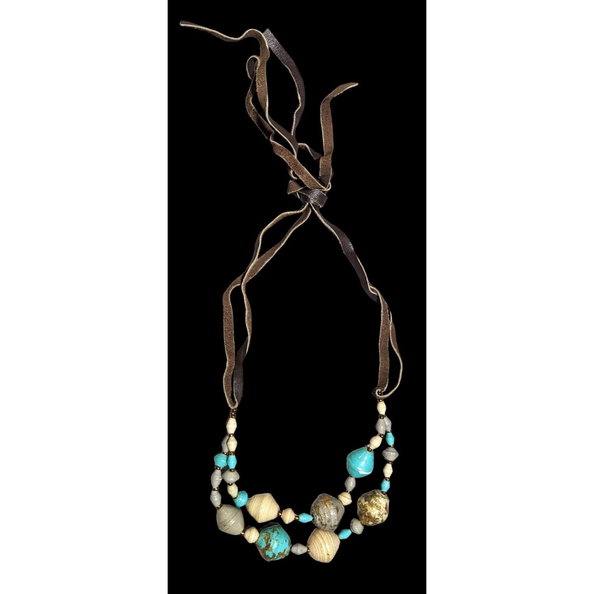Other Bohemian Beaded Gold Flake Necklace Size ONE SIZE - 1 Thumbnail