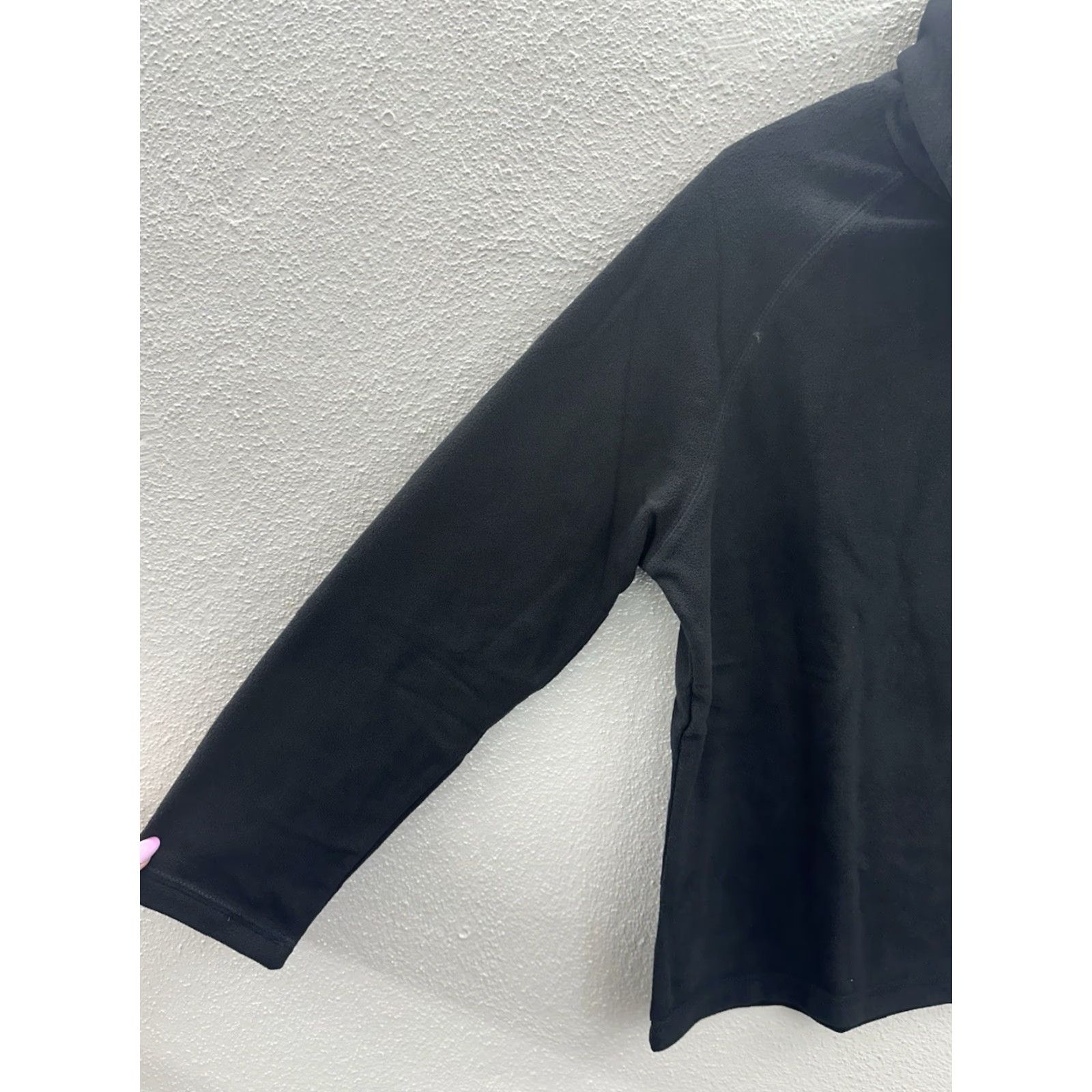 Vintage Appleseeds Womens Shirt Petite XL Black Long Sleeve Crowl Neck Fleece Shirt Size XL / US 12-14 / IT 48-50 - 2 Thumbnail