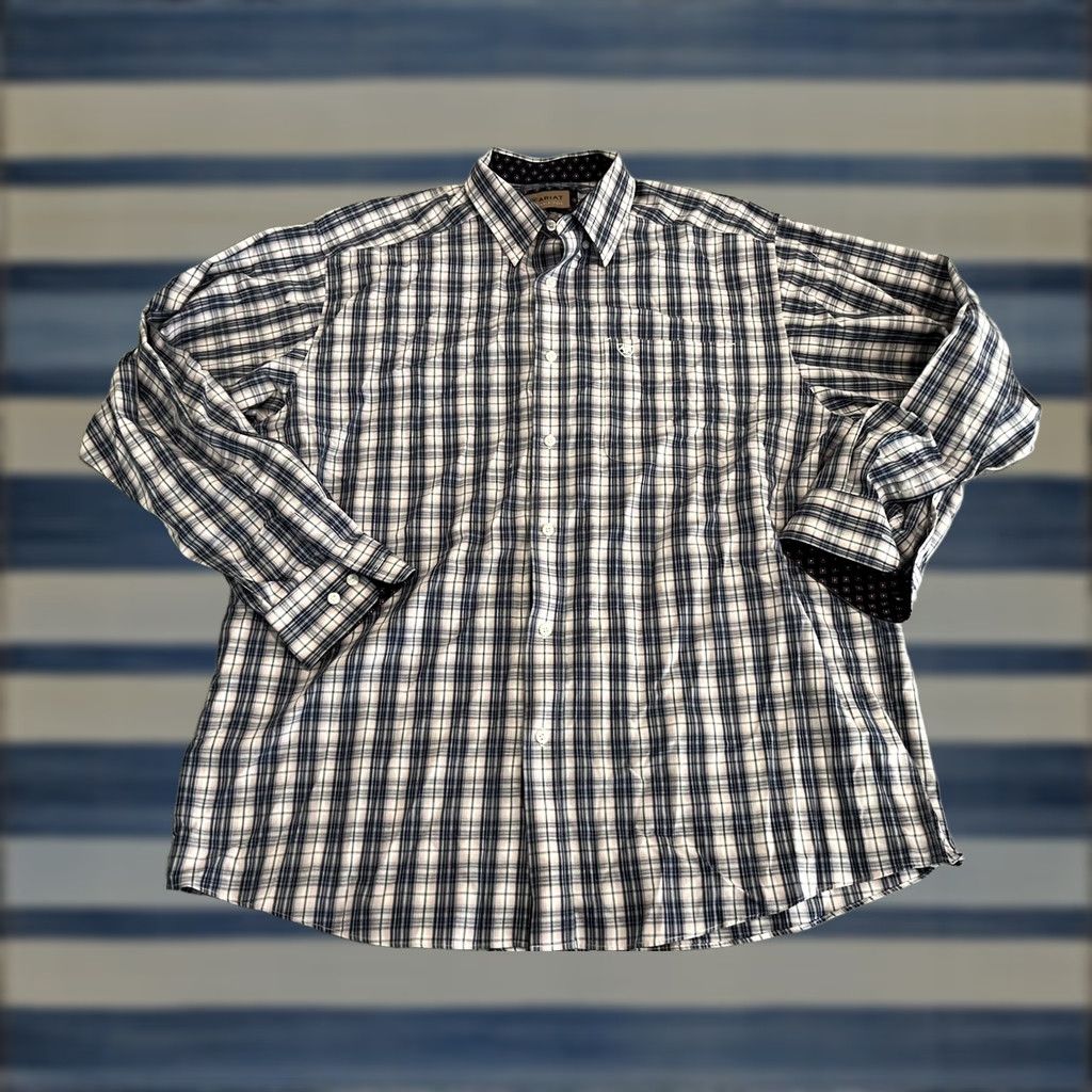 Ariat Ariat Long Sleeve Plaid Button-Up Shirt Mens XL Size US XL / EU 56 / 4 - 1 Thumbnail