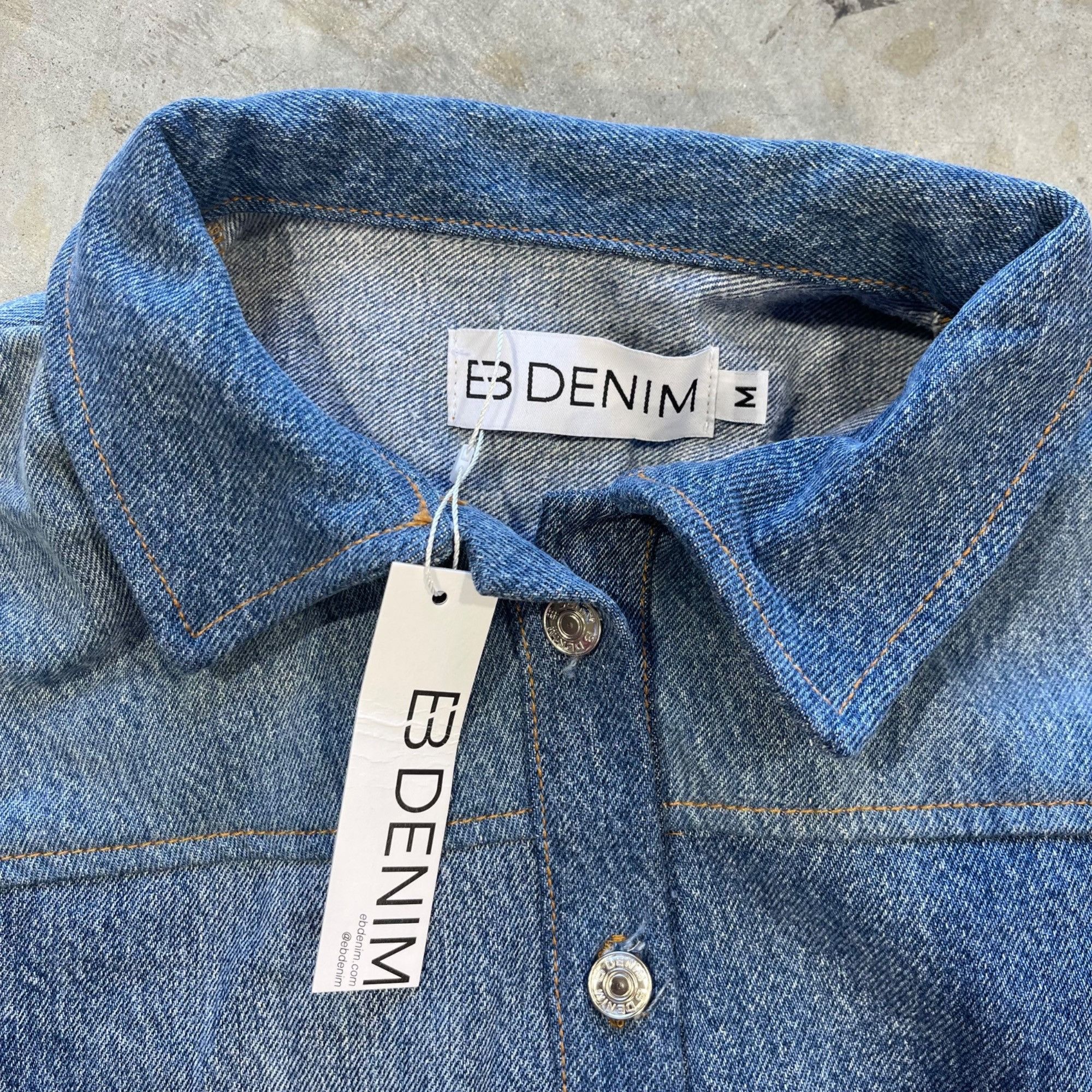 EB Denim $250 NWT EB DENIM UPCYCLED RECLAIMED DENIM MINI DRESS SZ M Size M / US 6-8 / IT 42-44 - 5 Thumbnail