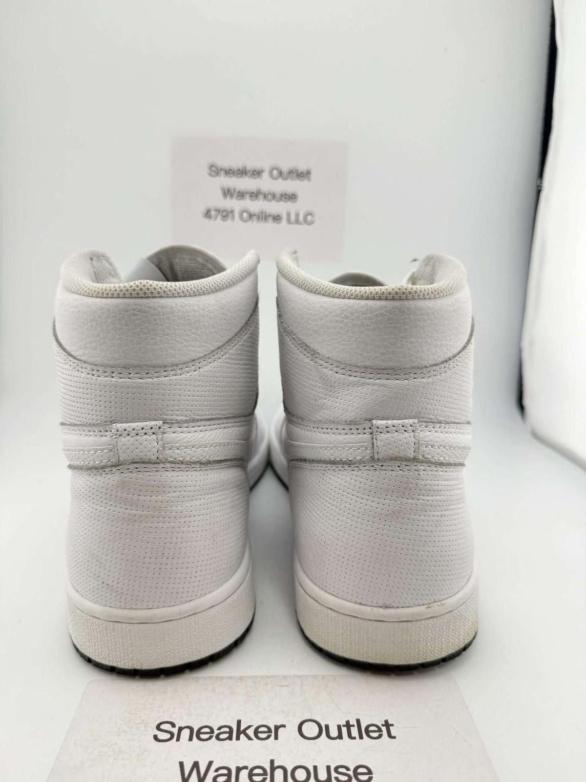 Nike Jordan 1 White Perforated US 12.5 Used OG Box Size US 12.5 / EU 45-46 - 4 Thumbnail