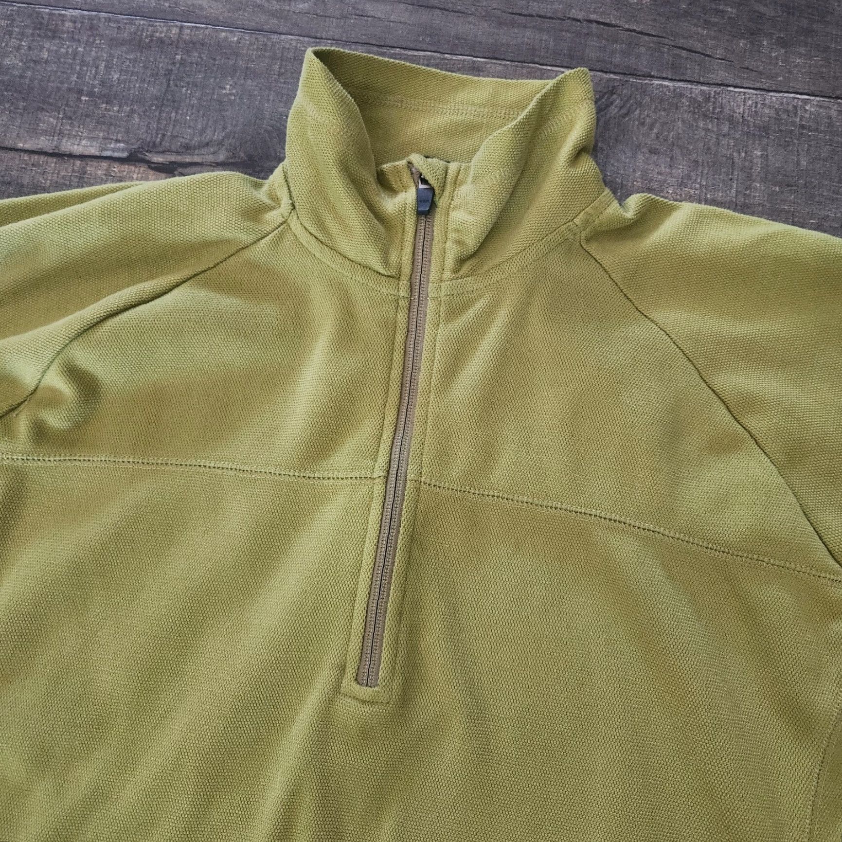 Aigle AIGLE Actimum 1/4 Zip Mens XL Green Mock Neck Knit Pullover Outdoors Hiking Shirt Size US XL / EU 56 / 4 - 2 Thumbnail
