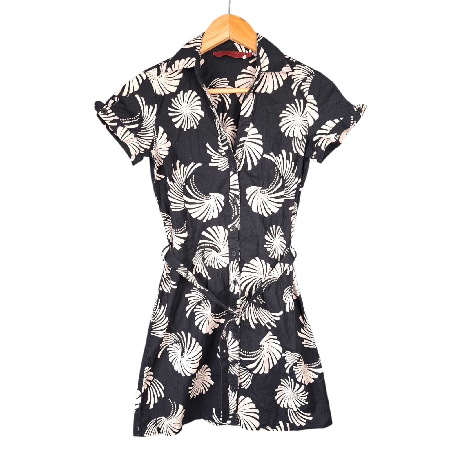 John Richmond John Richmond Floral Graphic Print Belted Shirt Dress Size S / US 4 / IT 40 - 1 Thumbnail