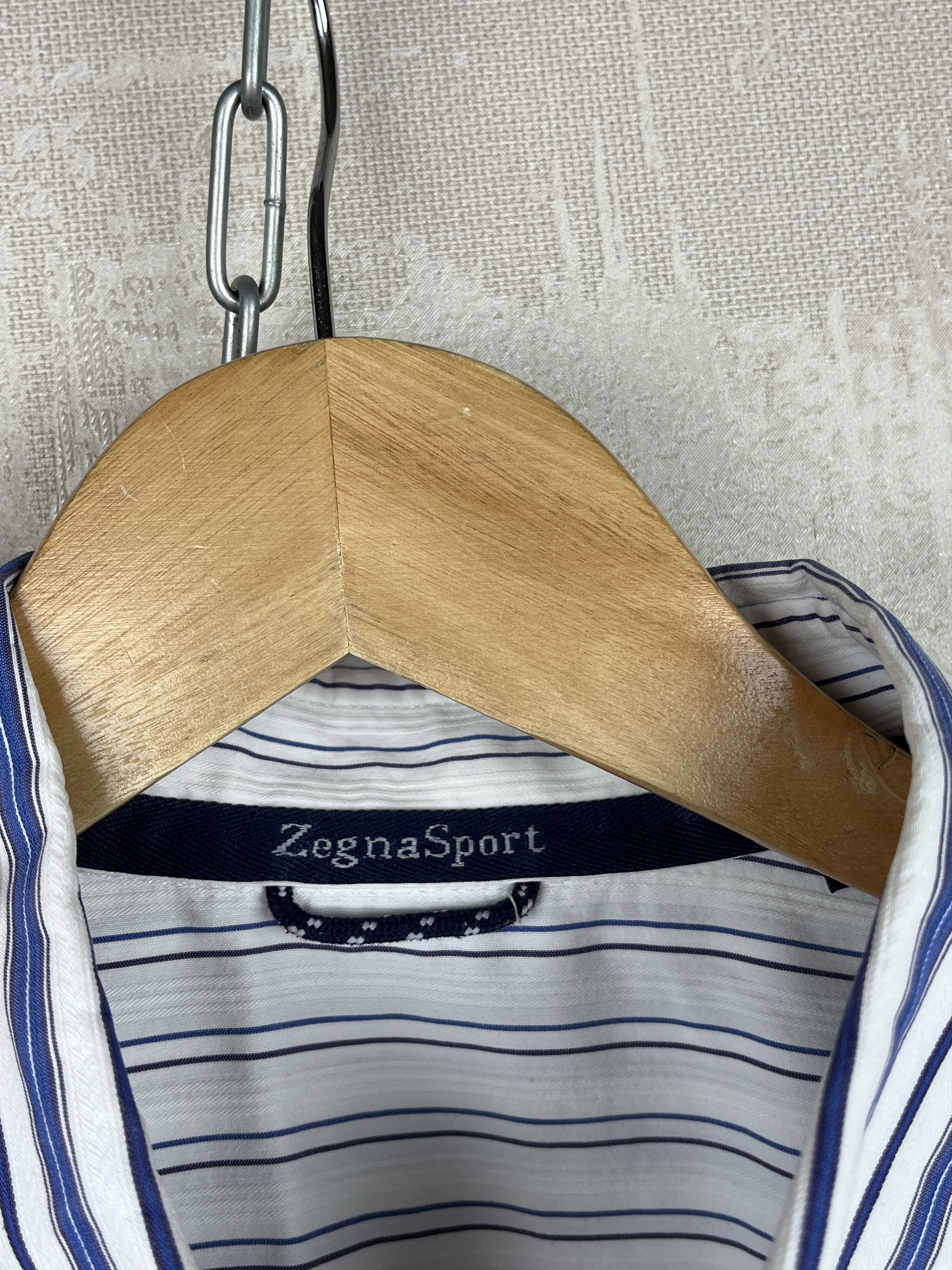 Ermenegildo Zegna Zegna Sport Striped Short Sleeve Shirt Cotton Button Down Size US L / EU 52-54 / 3 - 13 Thumbnail