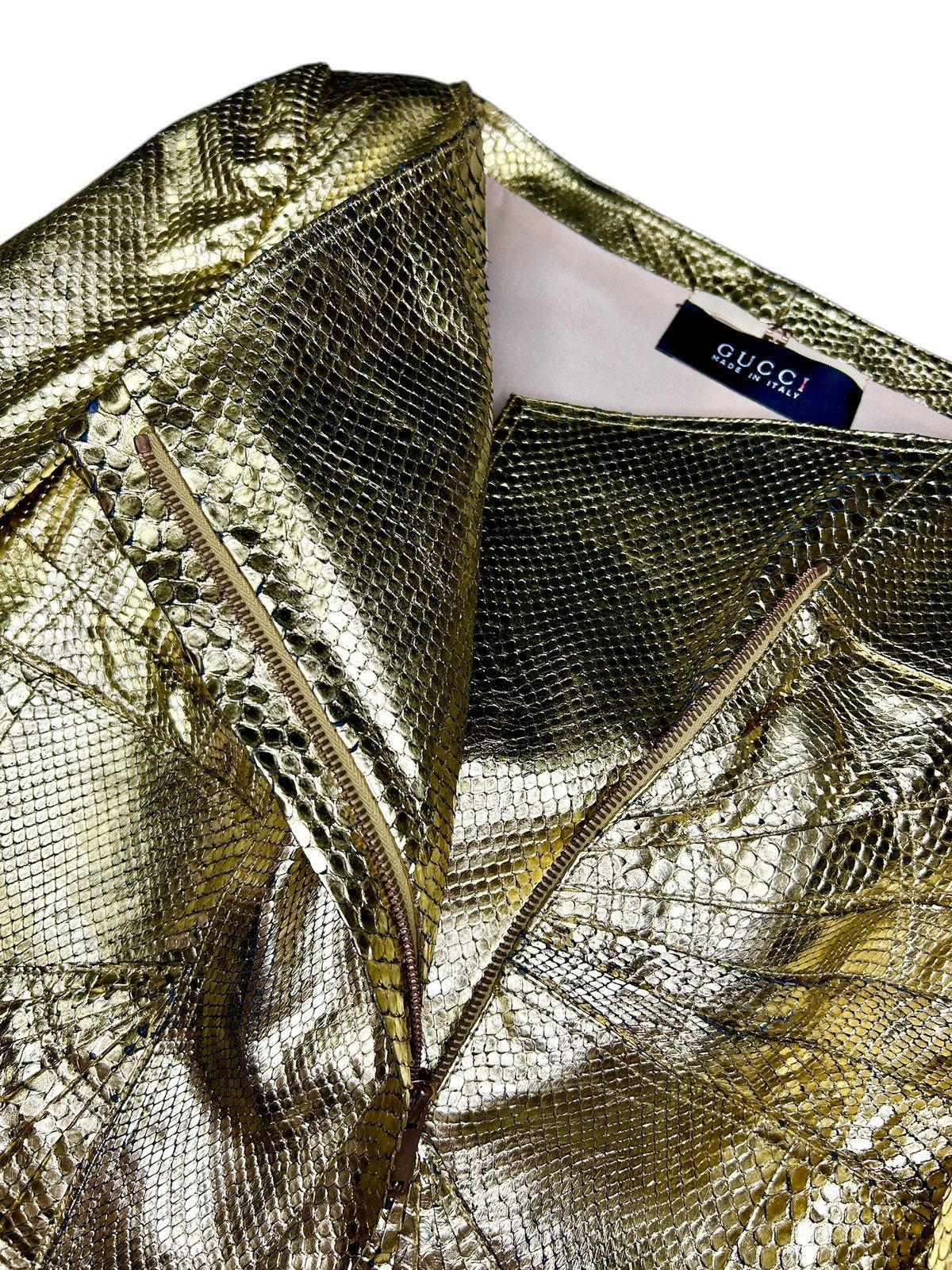 S/S 04 Gold Python Leather Jacket