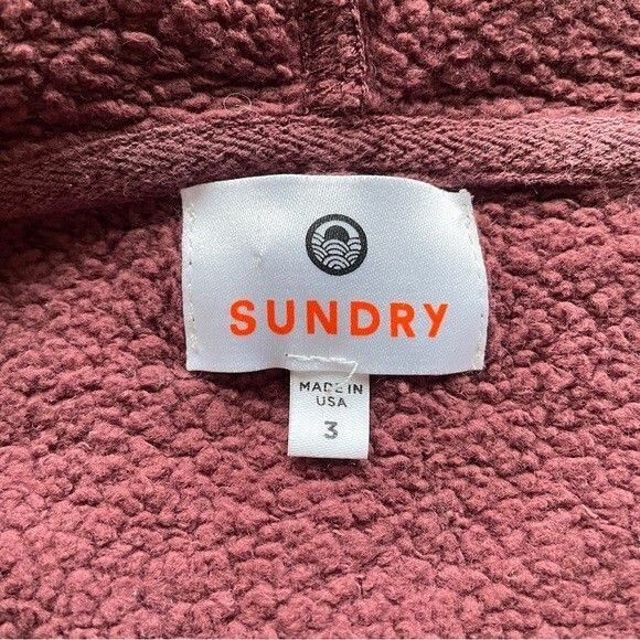 Sundry Sundry Red Peace And Love Cropped Hoodie - M/L 🇺🇸 Size L / US 10 / IT 46 - 10 Thumbnail