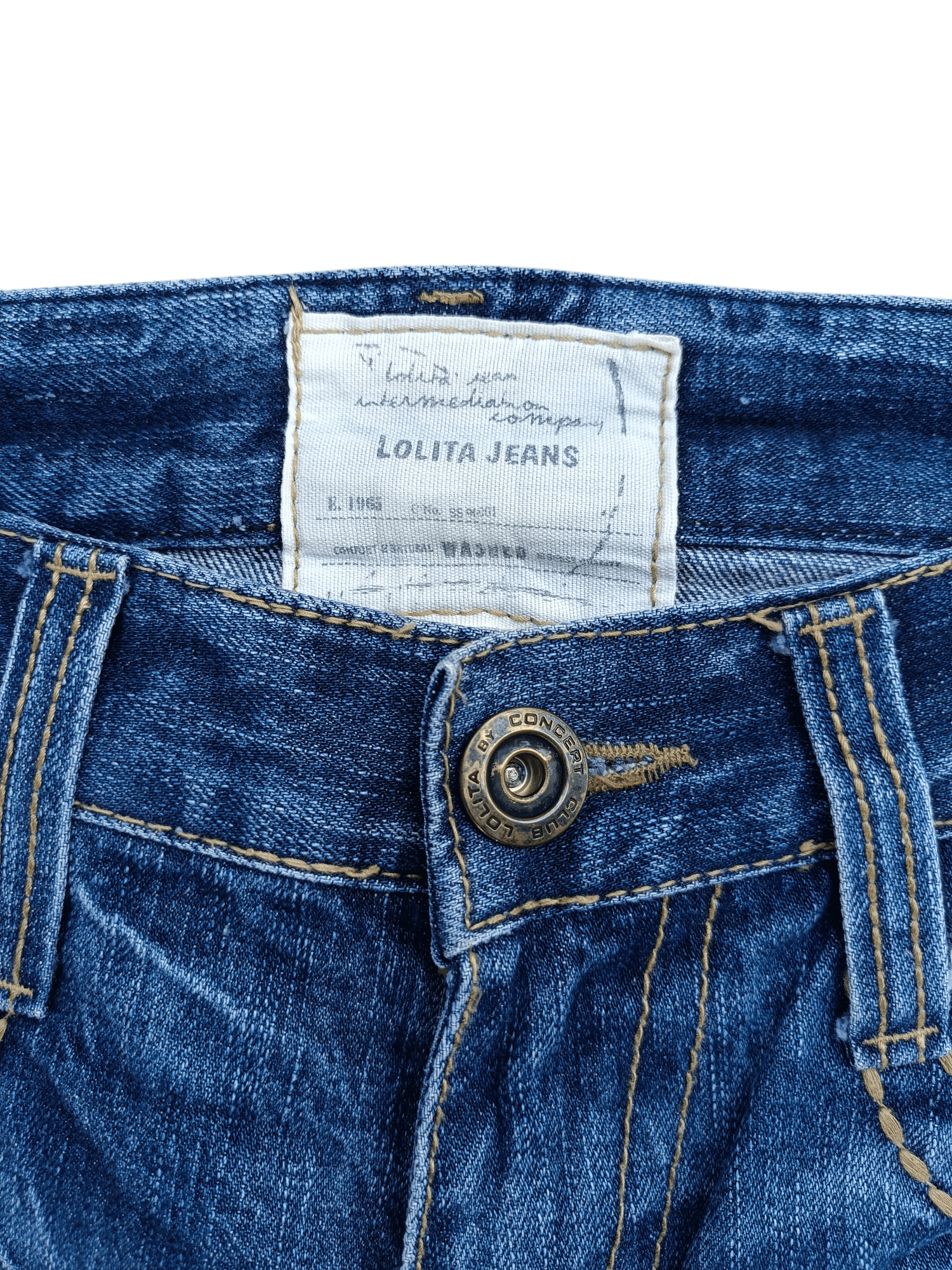 Designer × Japanese Brand × Vintage Flared💥 LOLITA Whiskers Faded Bootcut Rare Design Jeans Size US 32 / EU 48 - 10 Thumbnail