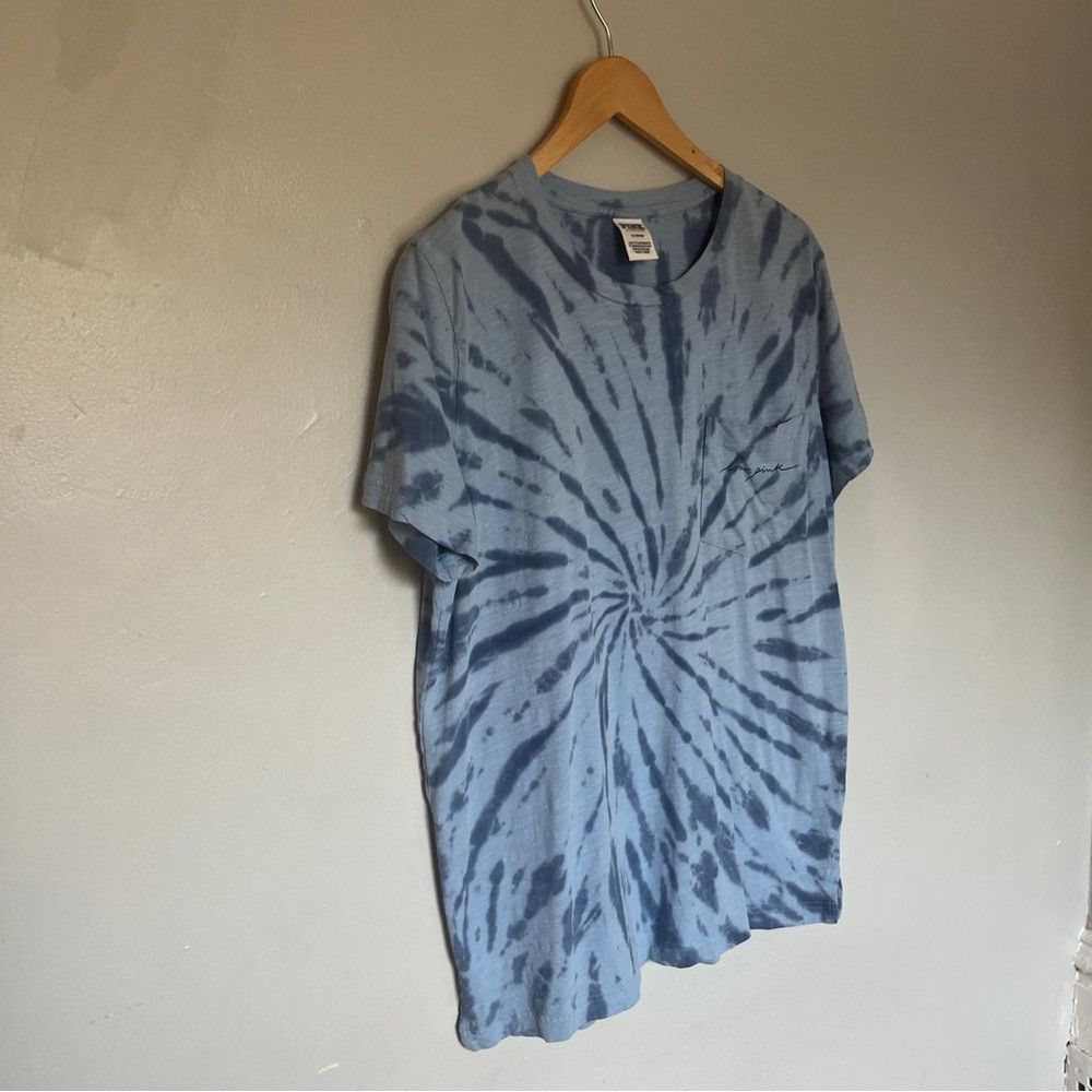 Designer Pink Victoria’s Secret Tie Dye Short Sleeve top Blue Medium Size M / US 6-8 / IT 42-44 - 3 Thumbnail