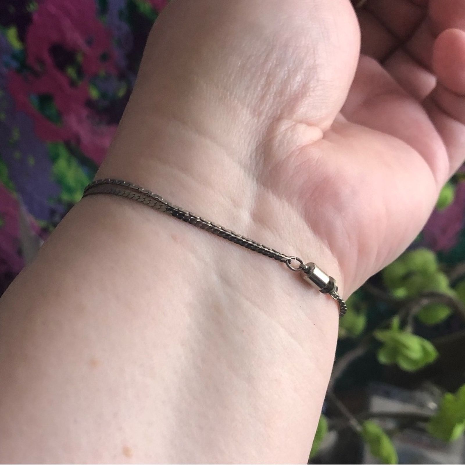 Vintage Vintage double strand silver plated chain bracelet Size ONE SIZE - 3 Thumbnail