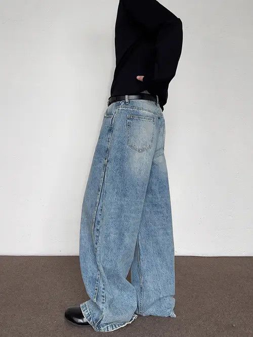 VIBE Wide Leg Baggy Jeans, Loose Flare Jeans Size US 32 / EU 48 - 5 Thumbnail