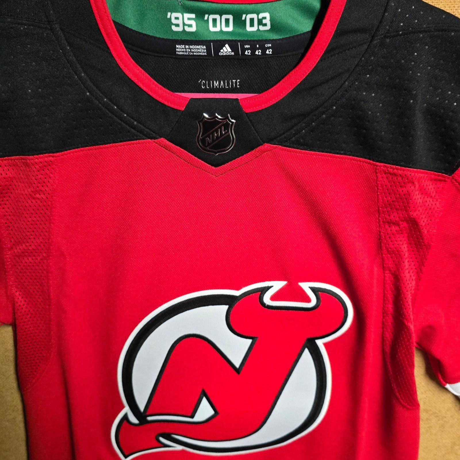 Adidas New Jersey Devils Adidas Red NJD Authentic NJ Jersey Sz 42 Size US XS / EU 42 / 0 - 2 Thumbnail