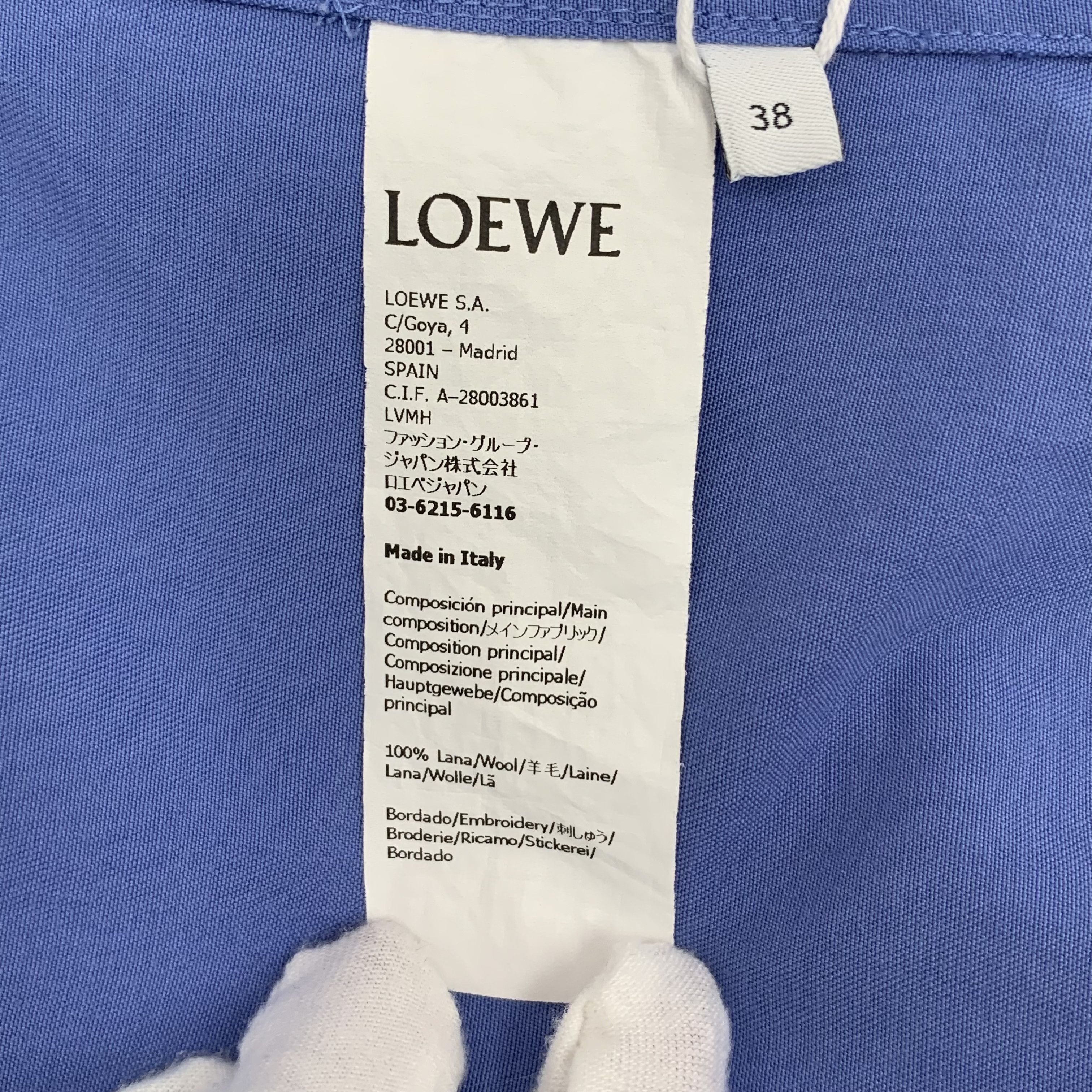 Loewe Loewe Wool Button-Up Shirt Navy (M) Size US M / EU 48-50 / 2 - 6 Thumbnail