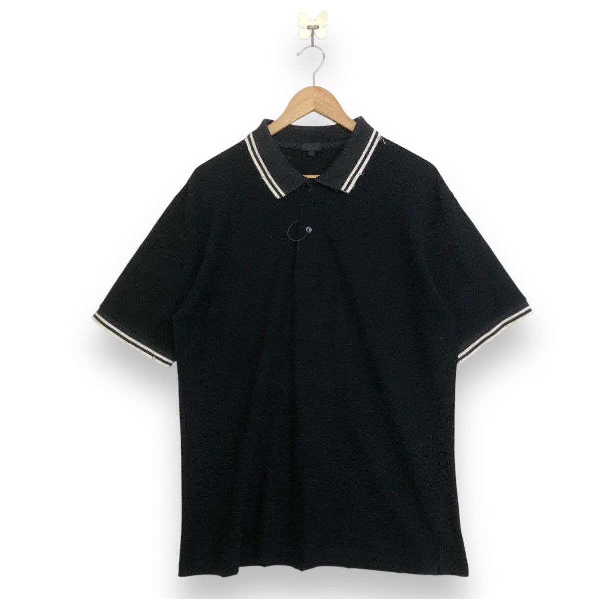 Beams Plus Beams Destructive Design Polo Ringer Shirt Size US L / EU 52-54 / 3 - 1 Thumbnail