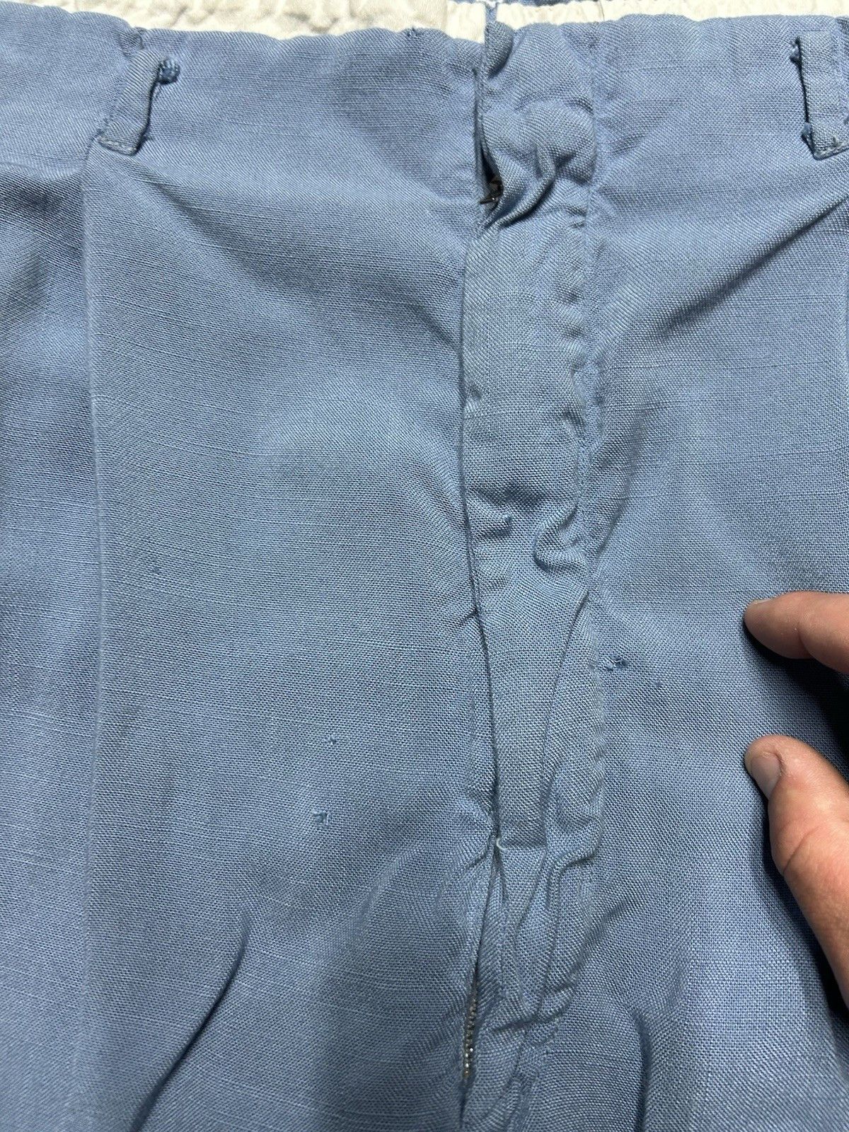 Vintage Vtg 40s rayon slacks pleated pants drop loop Hollywood 36x27 Size US 36 / EU 52 - 6 Thumbnail