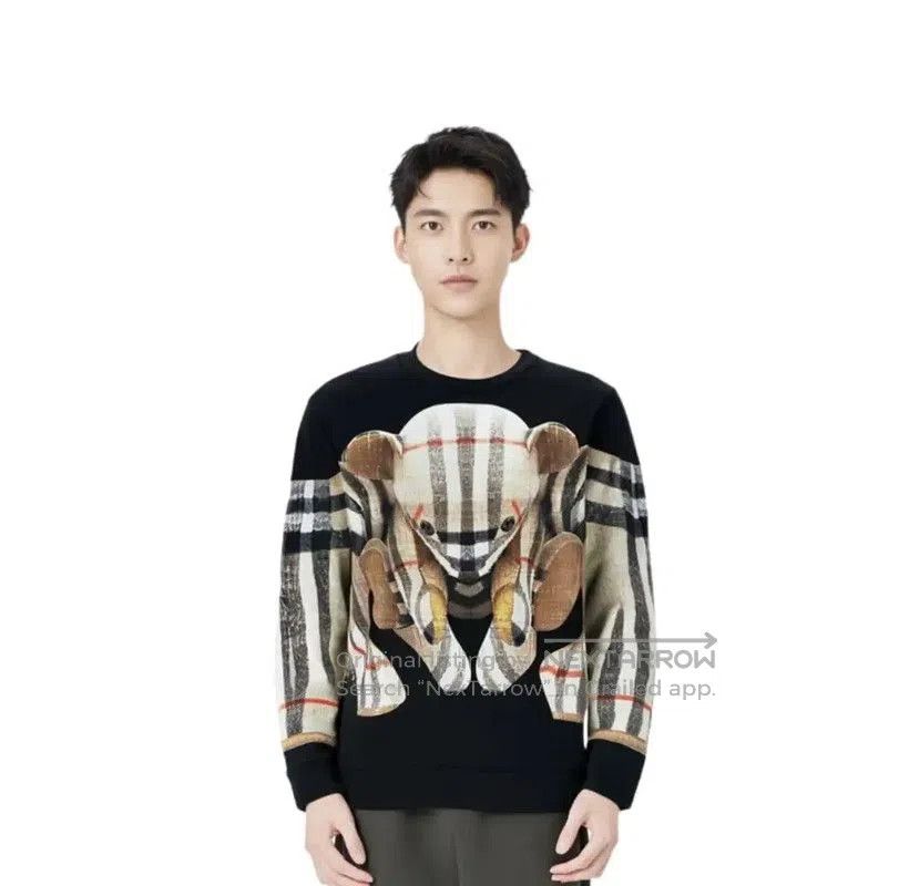 Burberry Burberry Black Cotton Printed Long Sleeve Sweatshirt. Size US S / EU 44-46 / 1 - 7 Thumbnail
