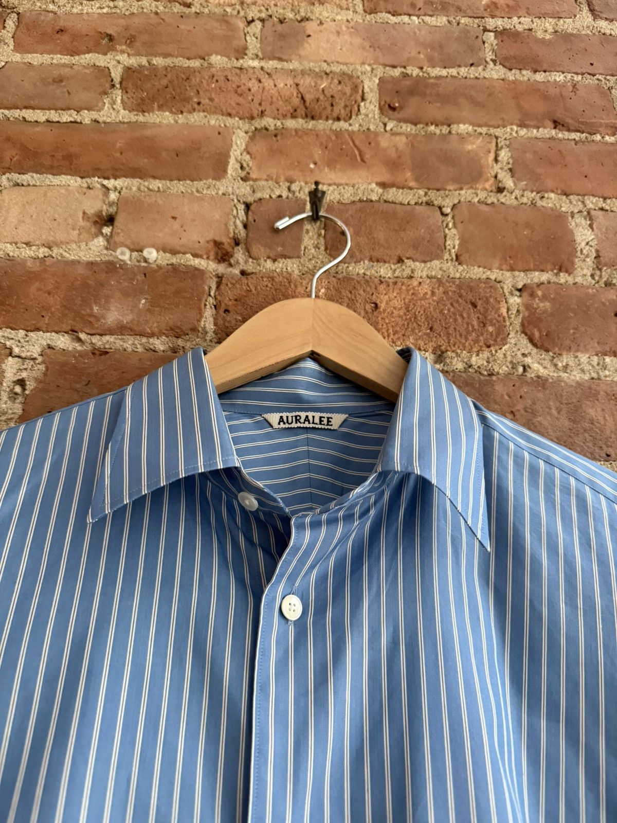 Auralee Auralee Striped Button Shirt Size 3 Size US M / EU 48-50 / 2 - 2 Thumbnail