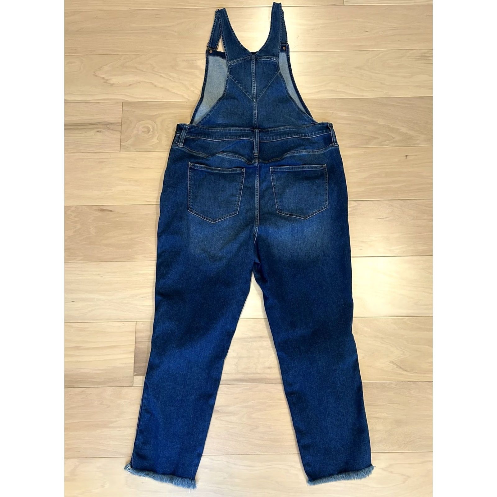 Madewell Madewell Denim Overalls Blue Jean Crop 2X Women's Casual Tapered Leg Sleeveless Size 40" / US 18 - 4 Thumbnail