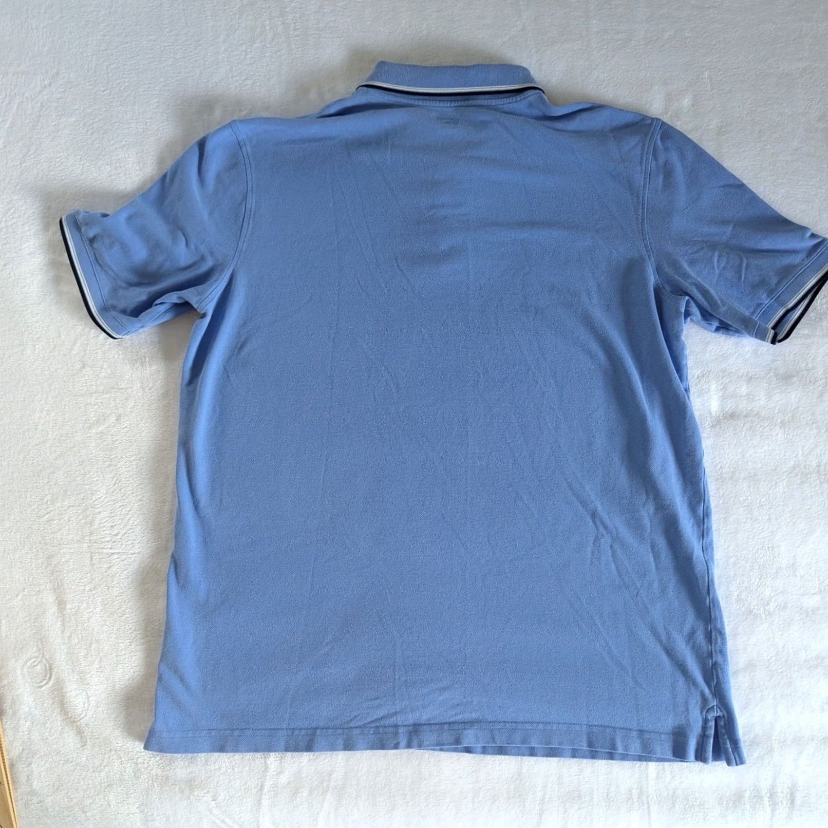 Lands' End Lands' End Polo Shirt Mens Light Blue Short Sleeve Traditional Fit Collared Shirt Golf Size US L / EU 52-54 / 3 - 2 Thumbnail