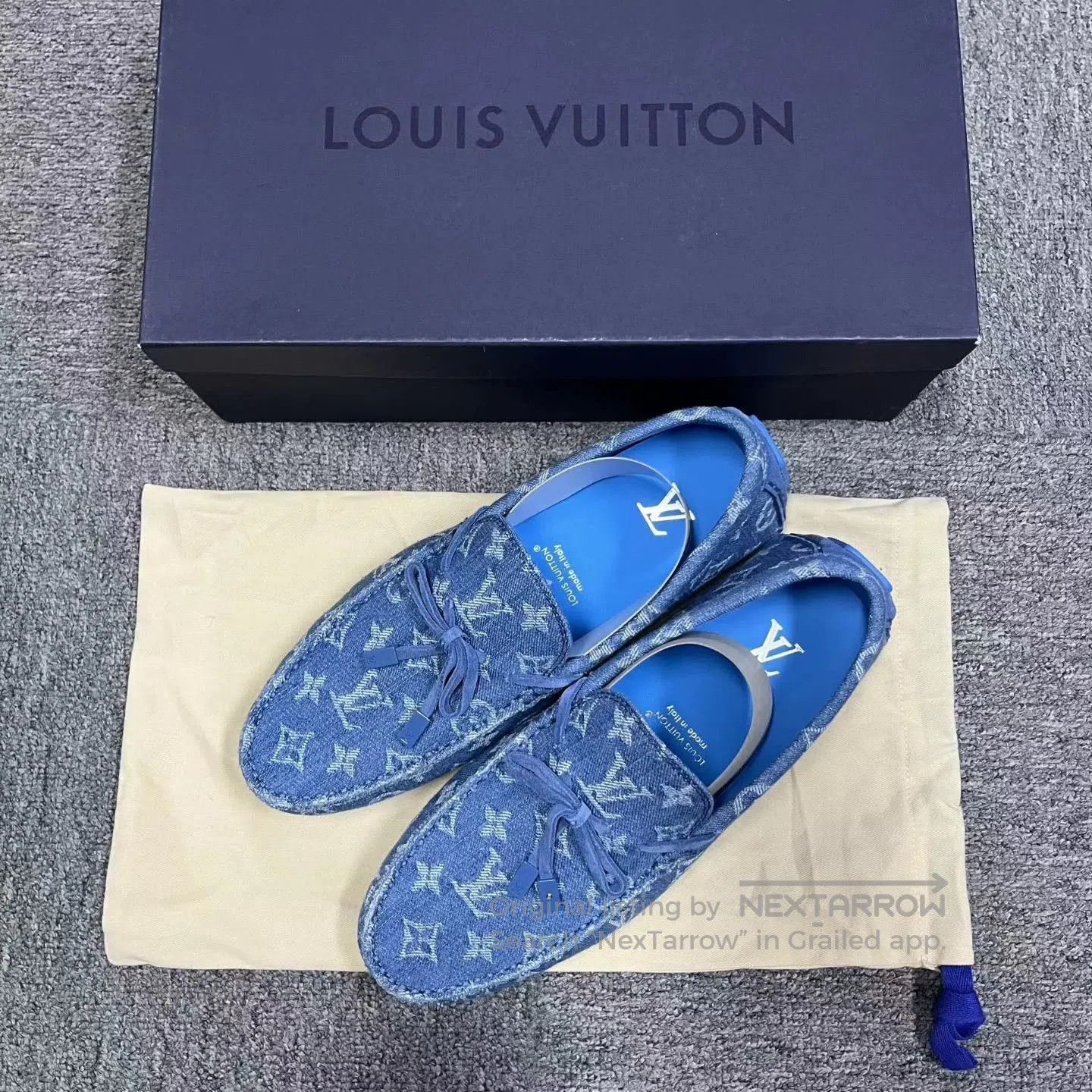 Louis Vuitton louis vuitton blue denim moccasin shoes. Size US 6.5 / EU 39-40 - 1 Thumbnail