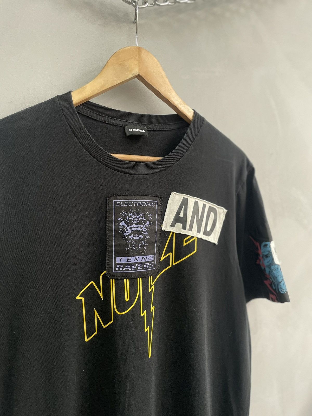 Designer × Diesel Vintage diesel patchwork rare t shirt y2k Size US M / EU 48-50 / 2 - 6 Thumbnail