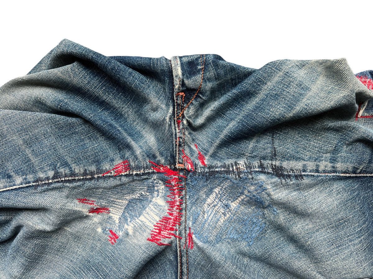 Vintage Hiroshi Kato Selvedge Distressed Sashiko Denim Jeans 32x32 Size US 32 / EU 48 - 13 Thumbnail